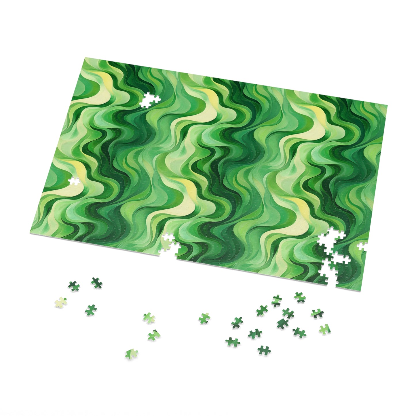 Green Swirlino Jigsaw Puzzle 15