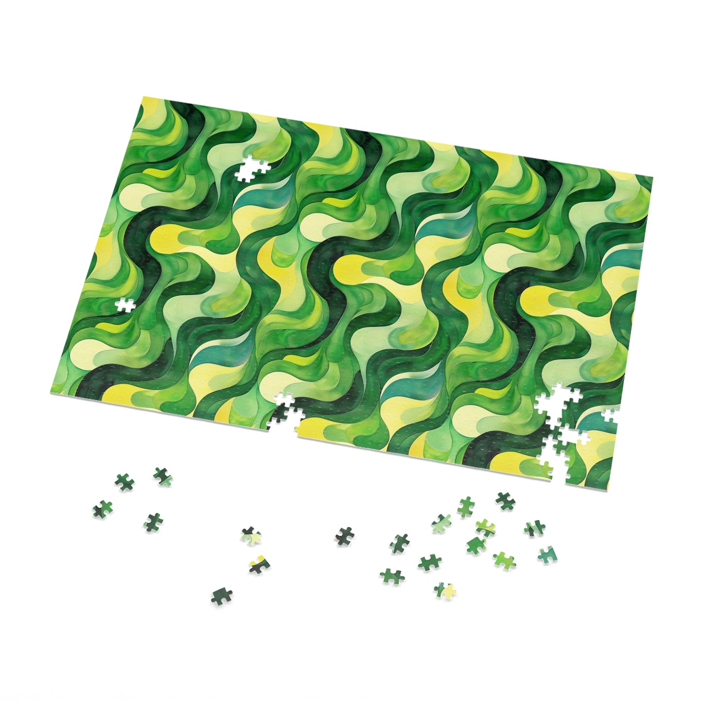 Green Swirlino Jigsaw Puzzle 7