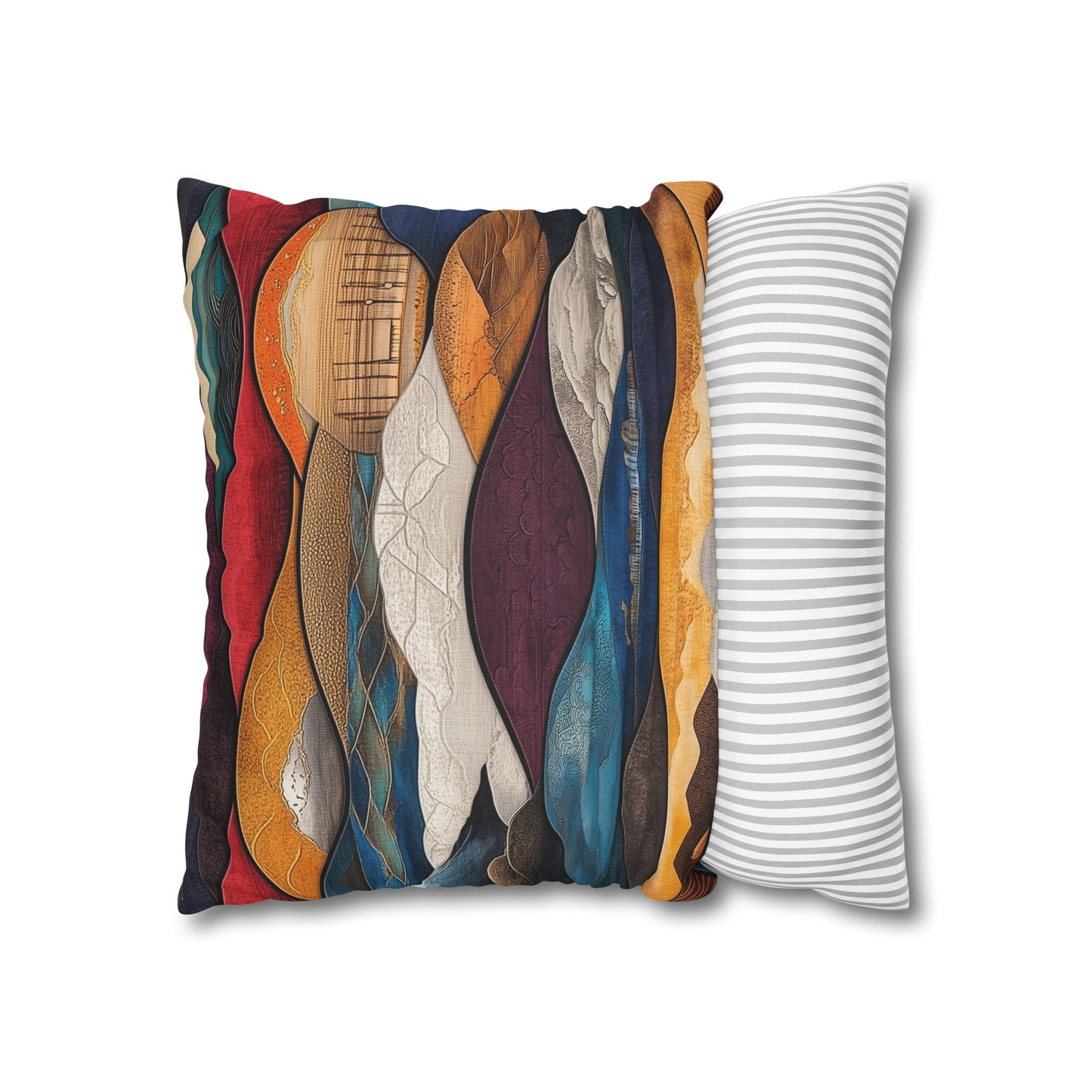Waves of Color - Square Polyester Pillowcase