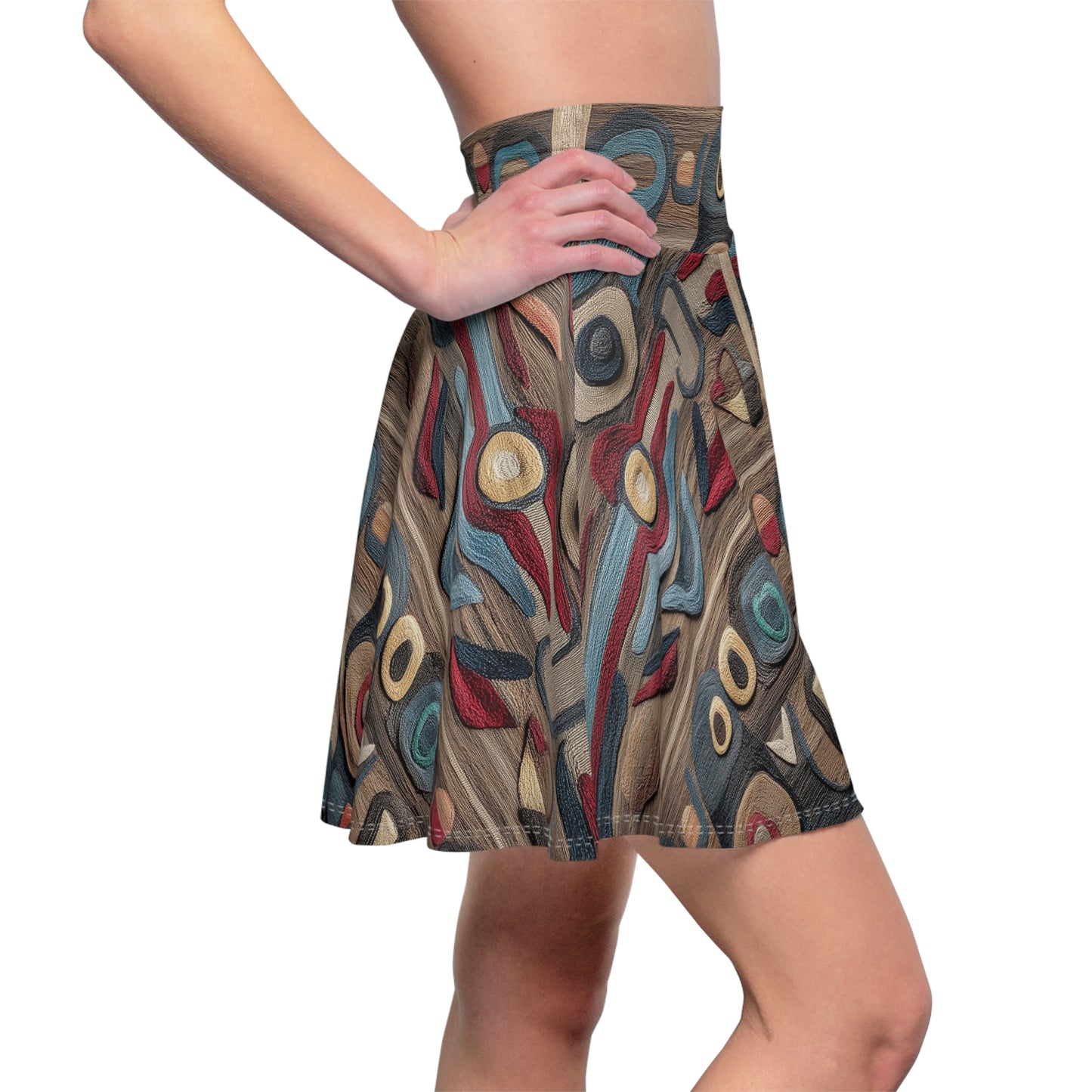 Woven Symmetry Skater Skirt