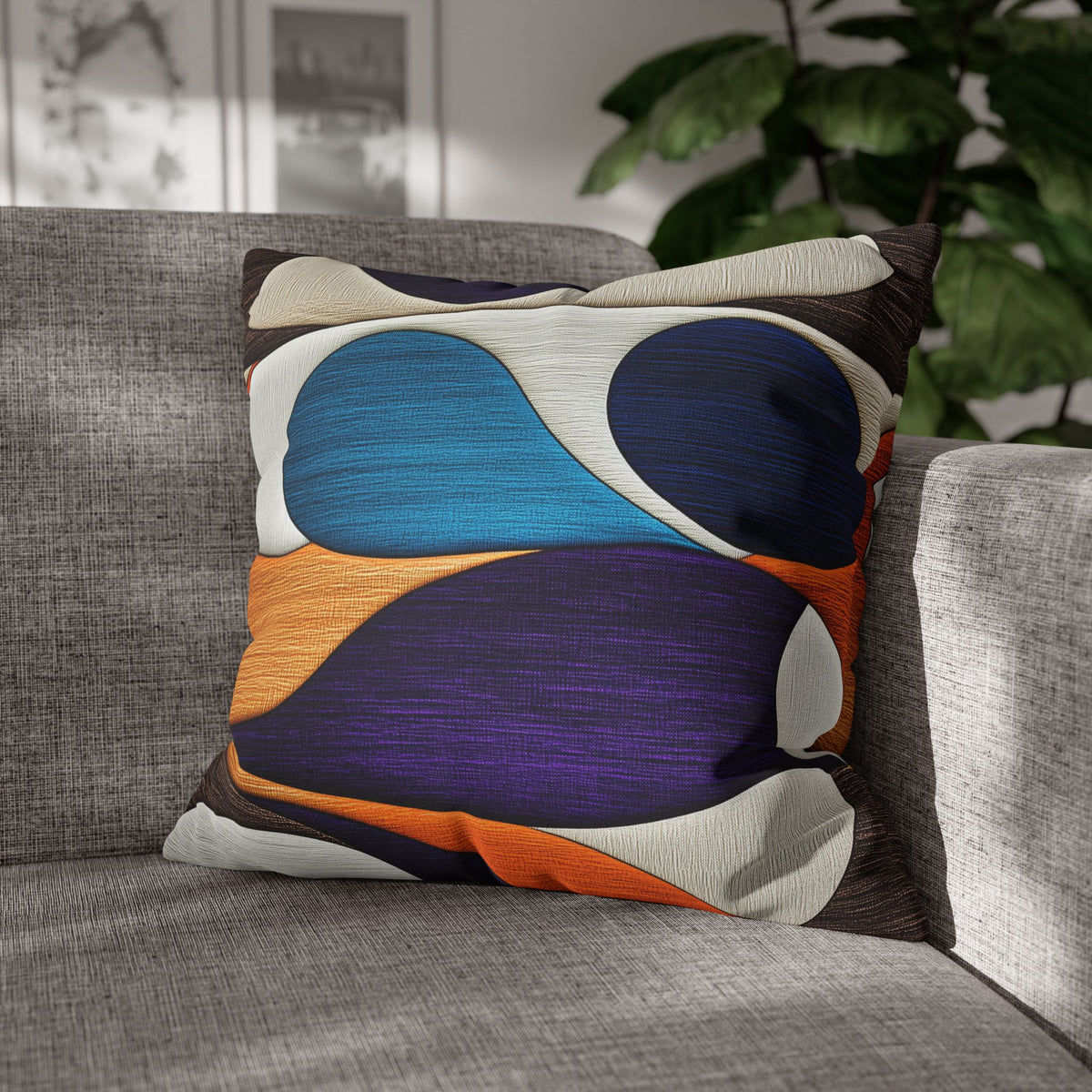 Harmonic Flux- Square Polyester Pillowcase