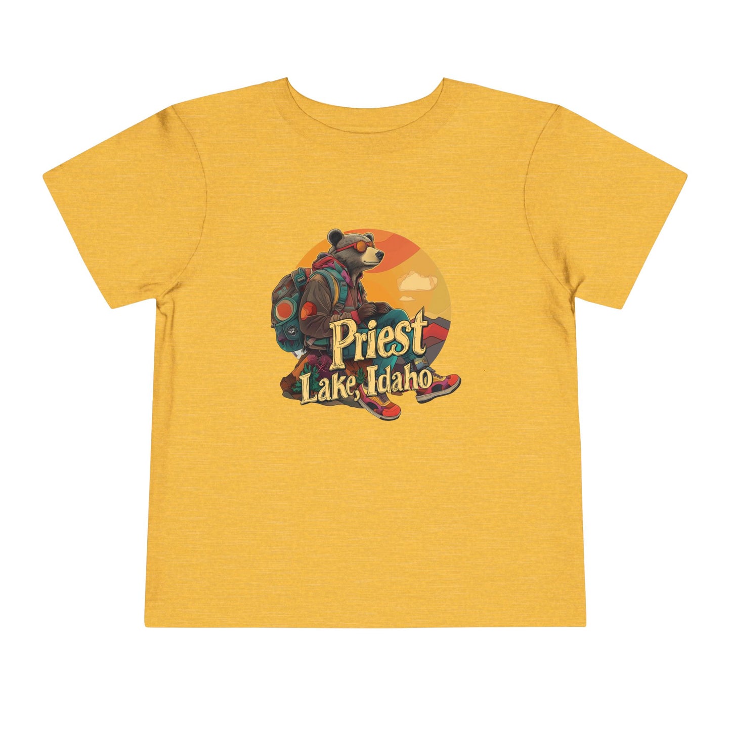 Priest Lake Hiker Bear Toddler Short Sleeve Tee