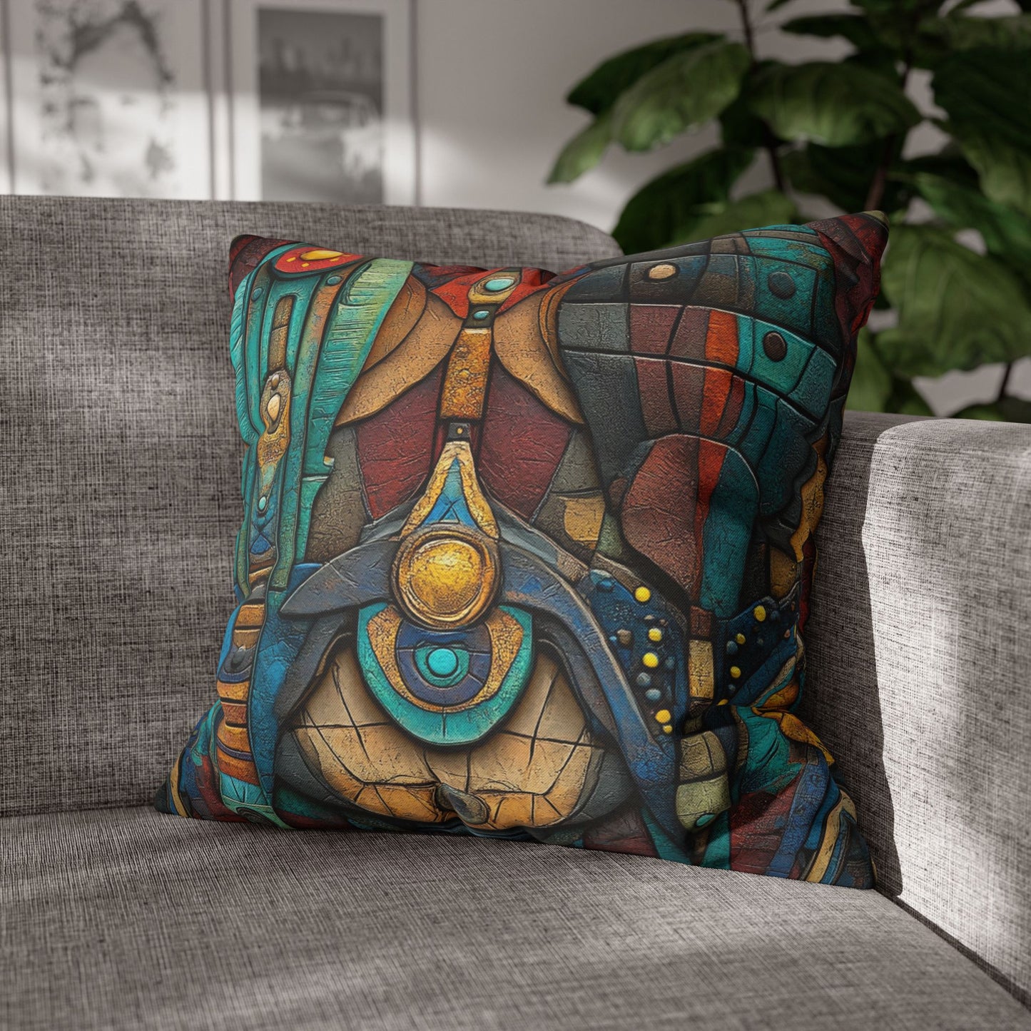 Ancient Geometry - Square Polyester Pillowcase