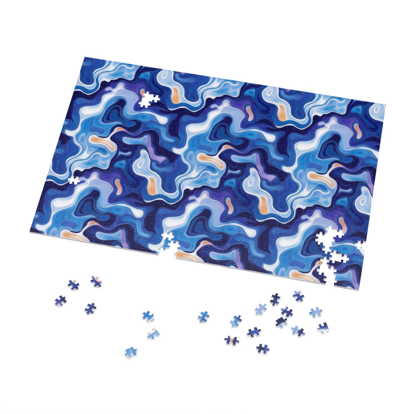 Blue Swirlino Jigsaw Puzzle 7