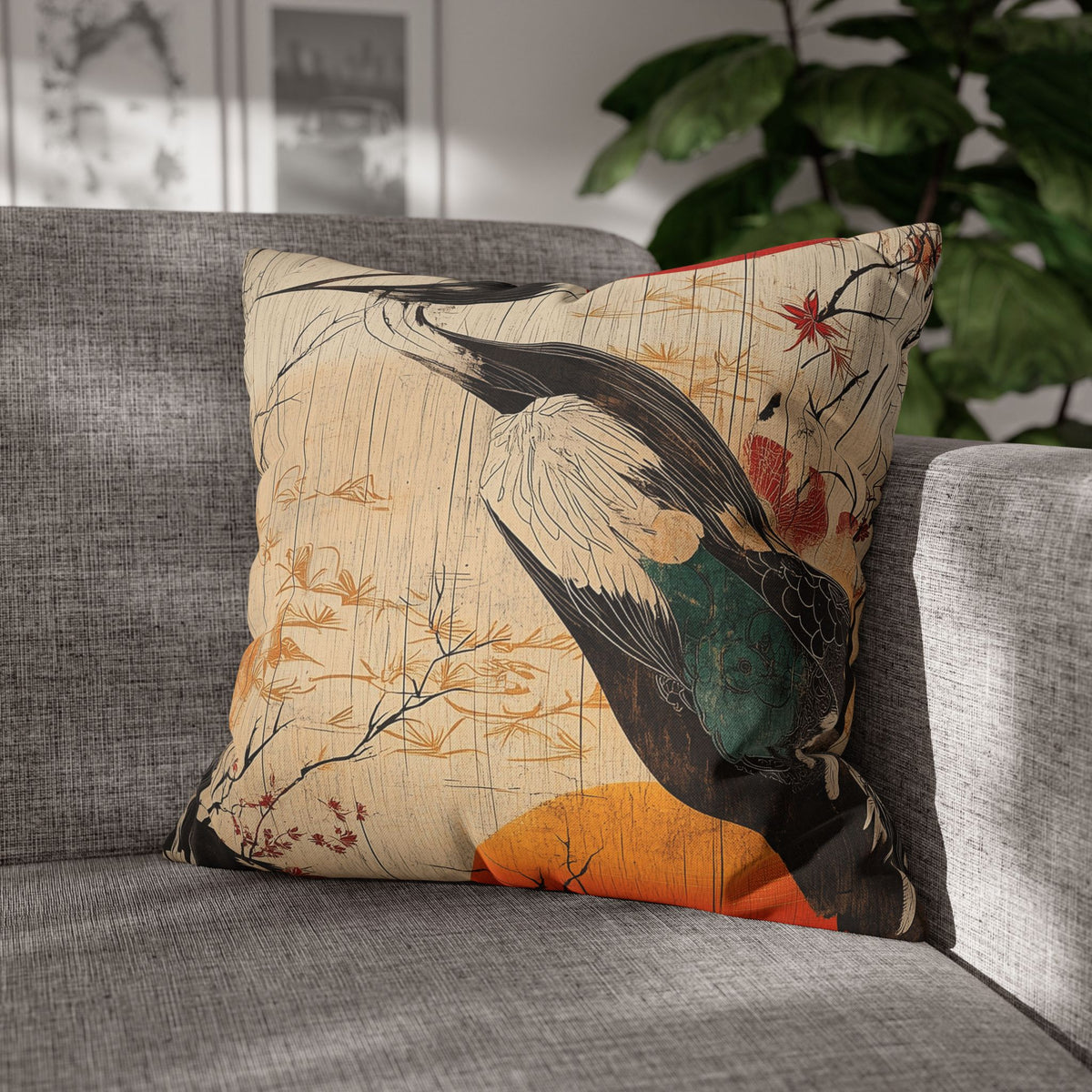 Crane's Grace - Square Polyester Pillowcase