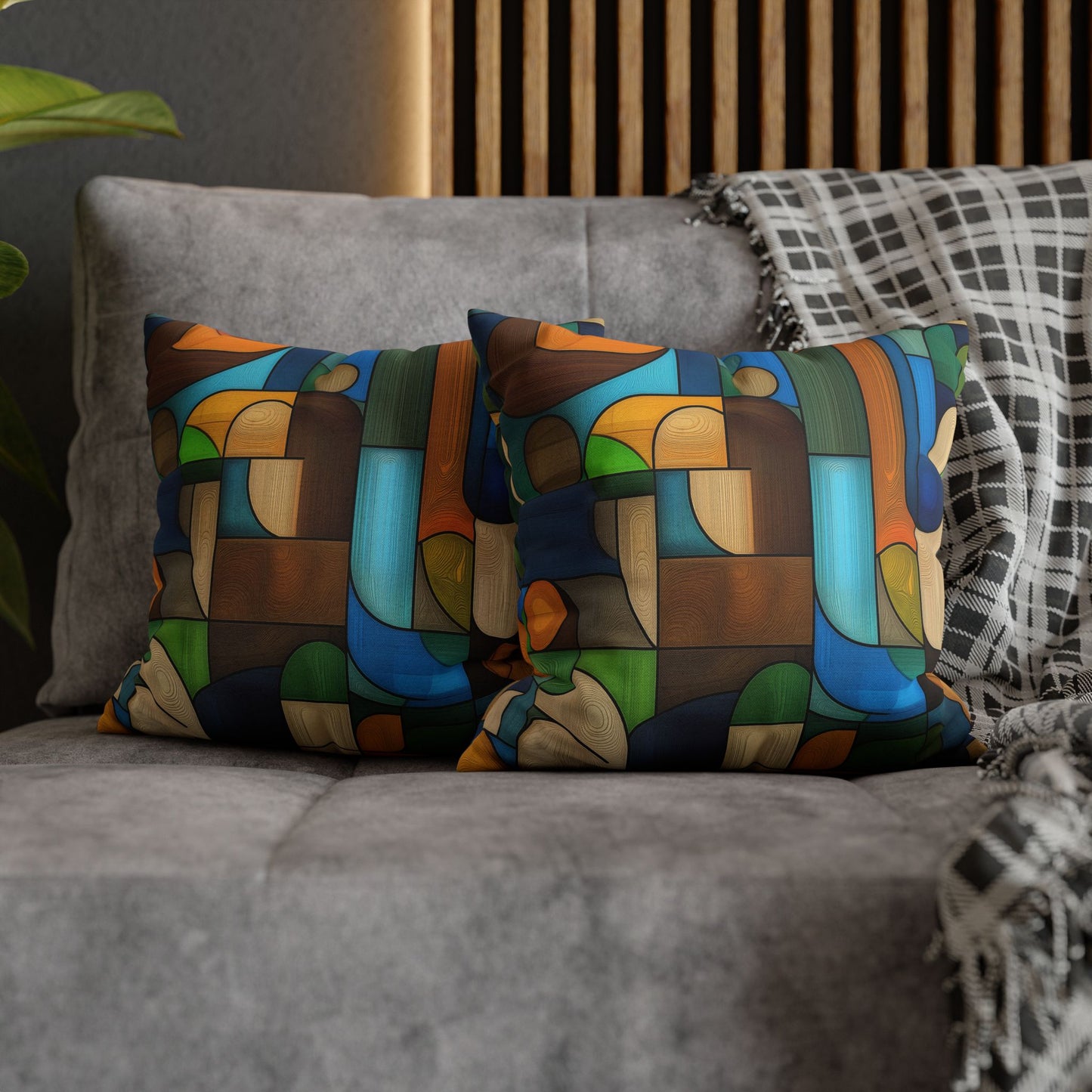 Spun Polyester Square Pillowcase