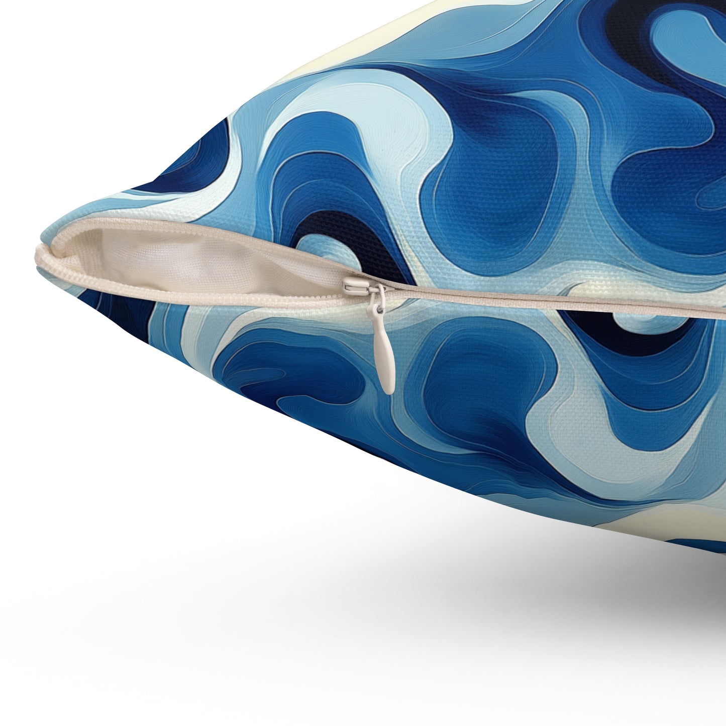 Blue Swirlino Polyester Pillow 10