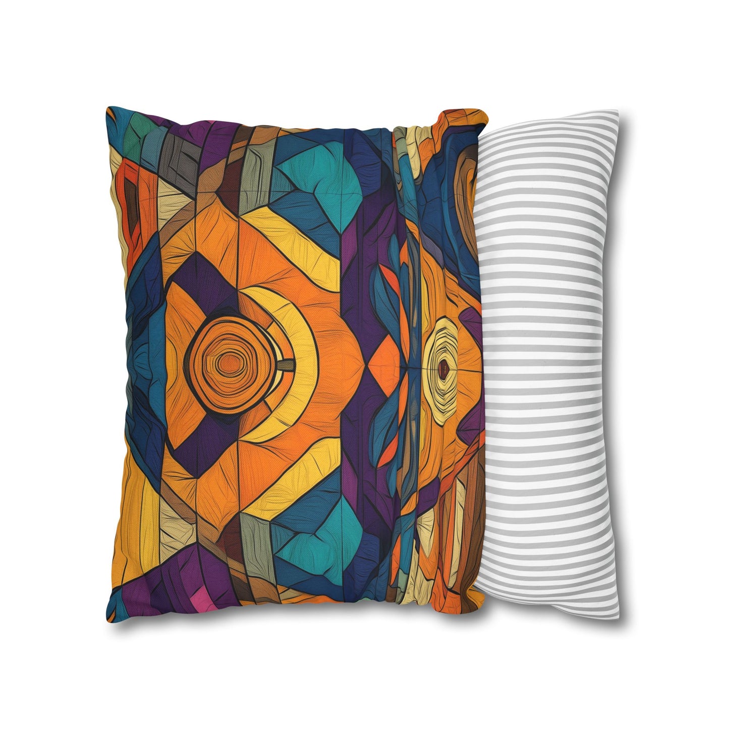 Vibrant Mandala- Square Polyester Pillowcase