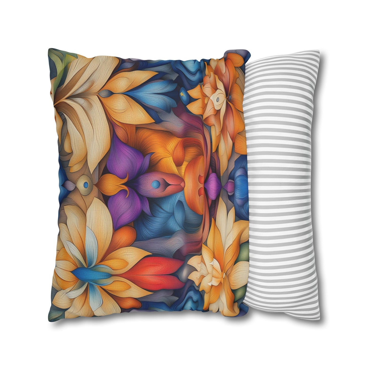 Abstract Bloom- Square Polyester Pillowcase