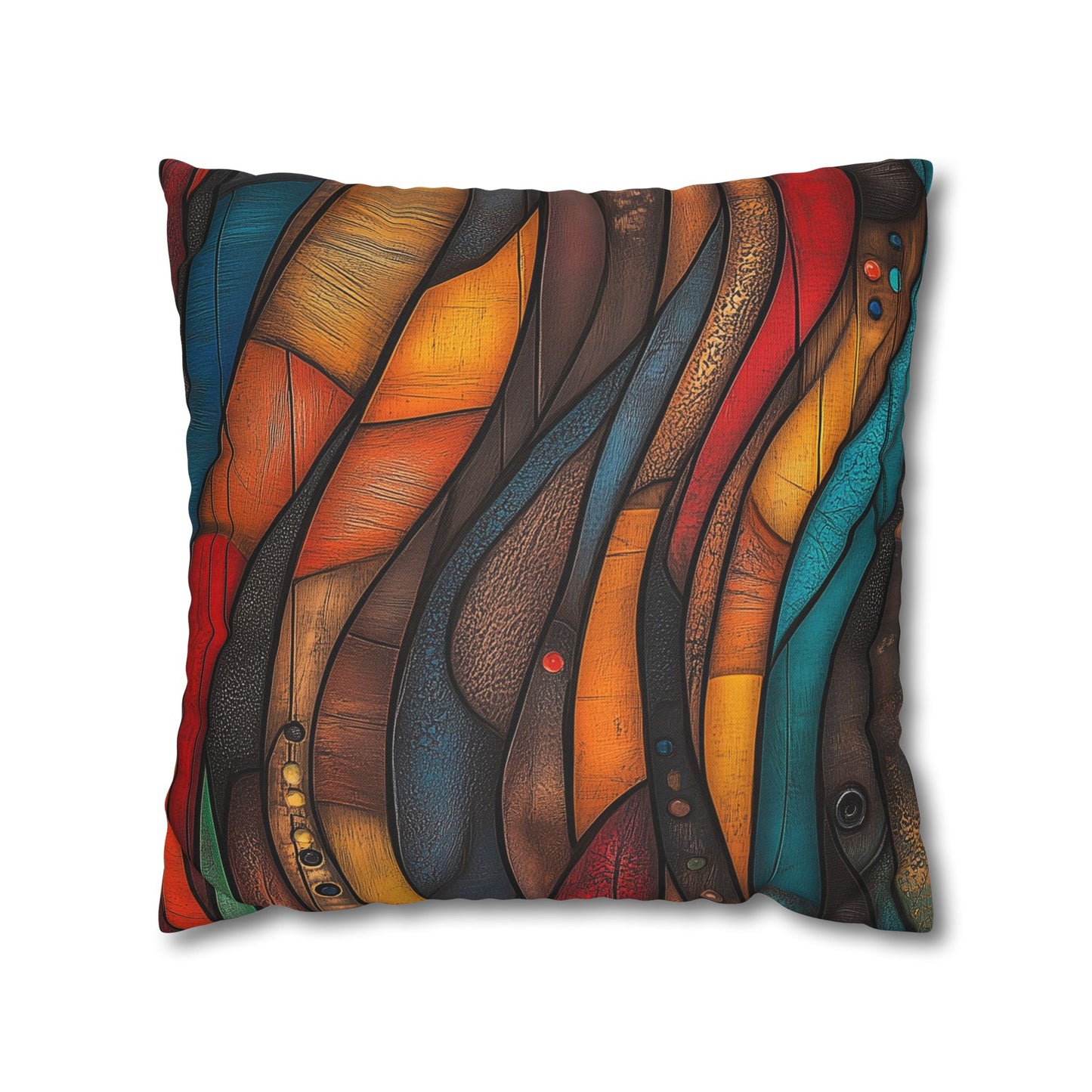 Organic Flow - Square Polyester Pillowcase