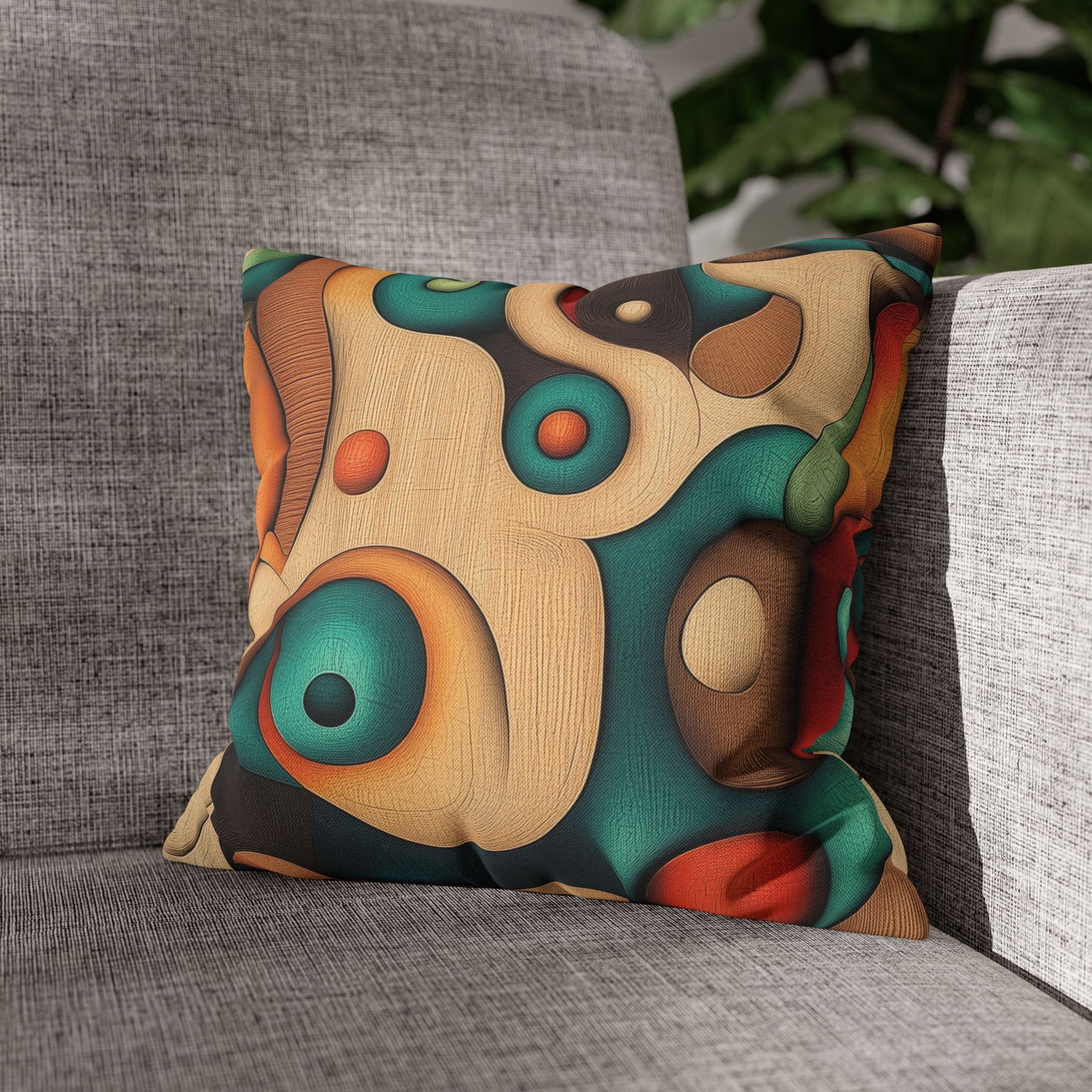 Organic Fusion - Square Polyester Pillowcase