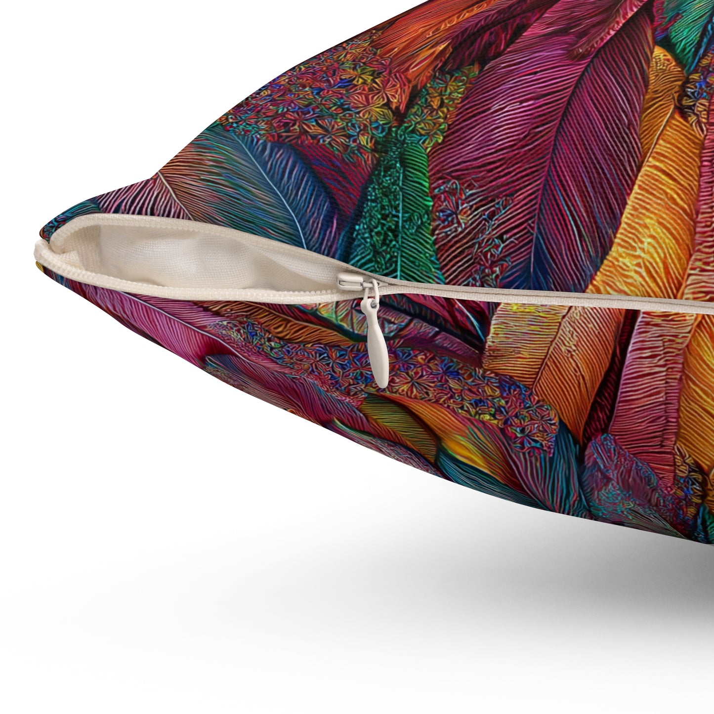 Hummingbird Feather Polyester Pillow