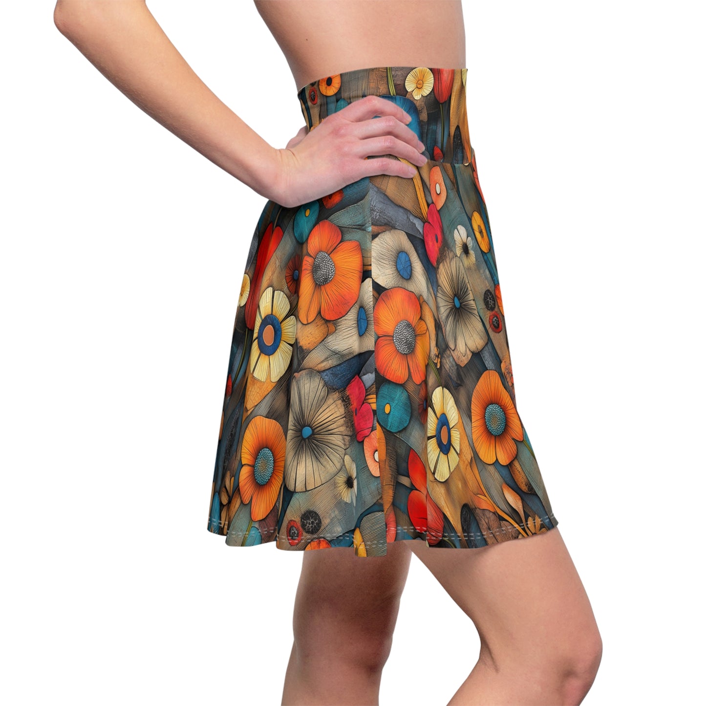 Whimsical Blooms Skater Skirt
