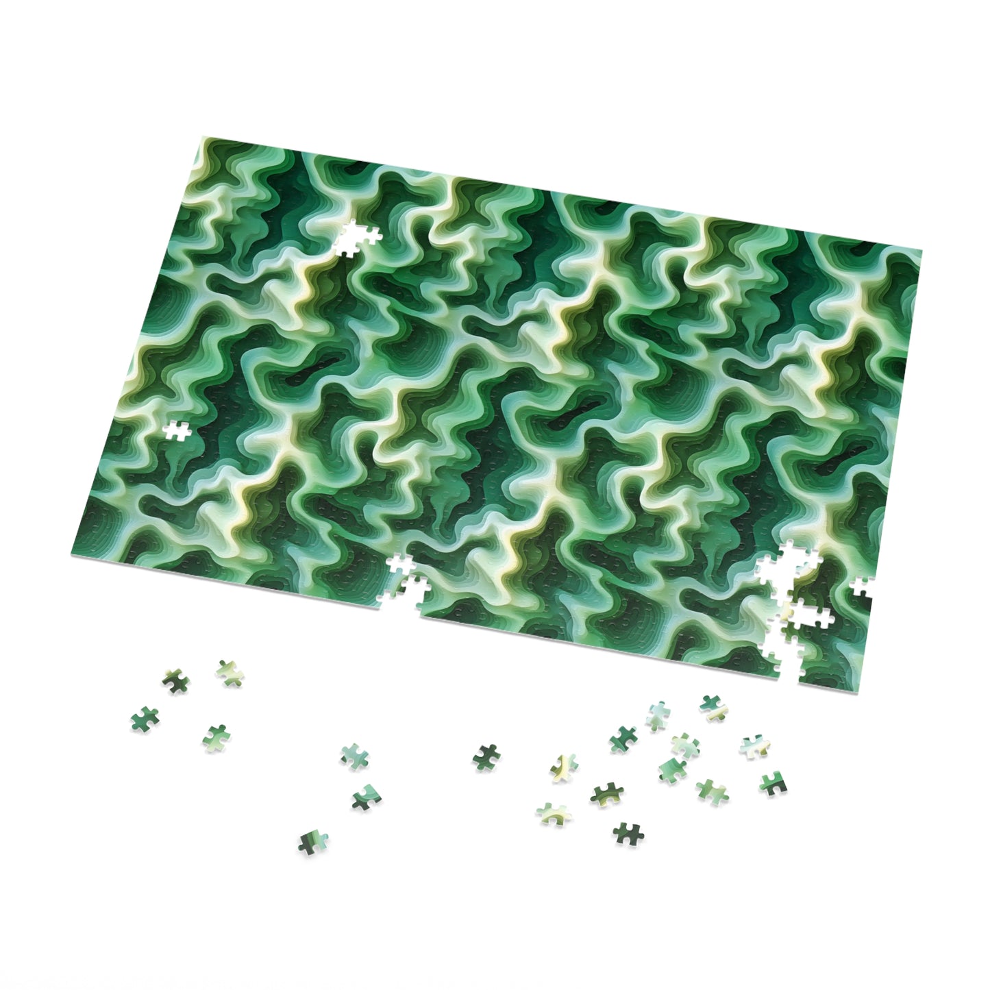 Green Swirlino Jigsaw Puzzle 6