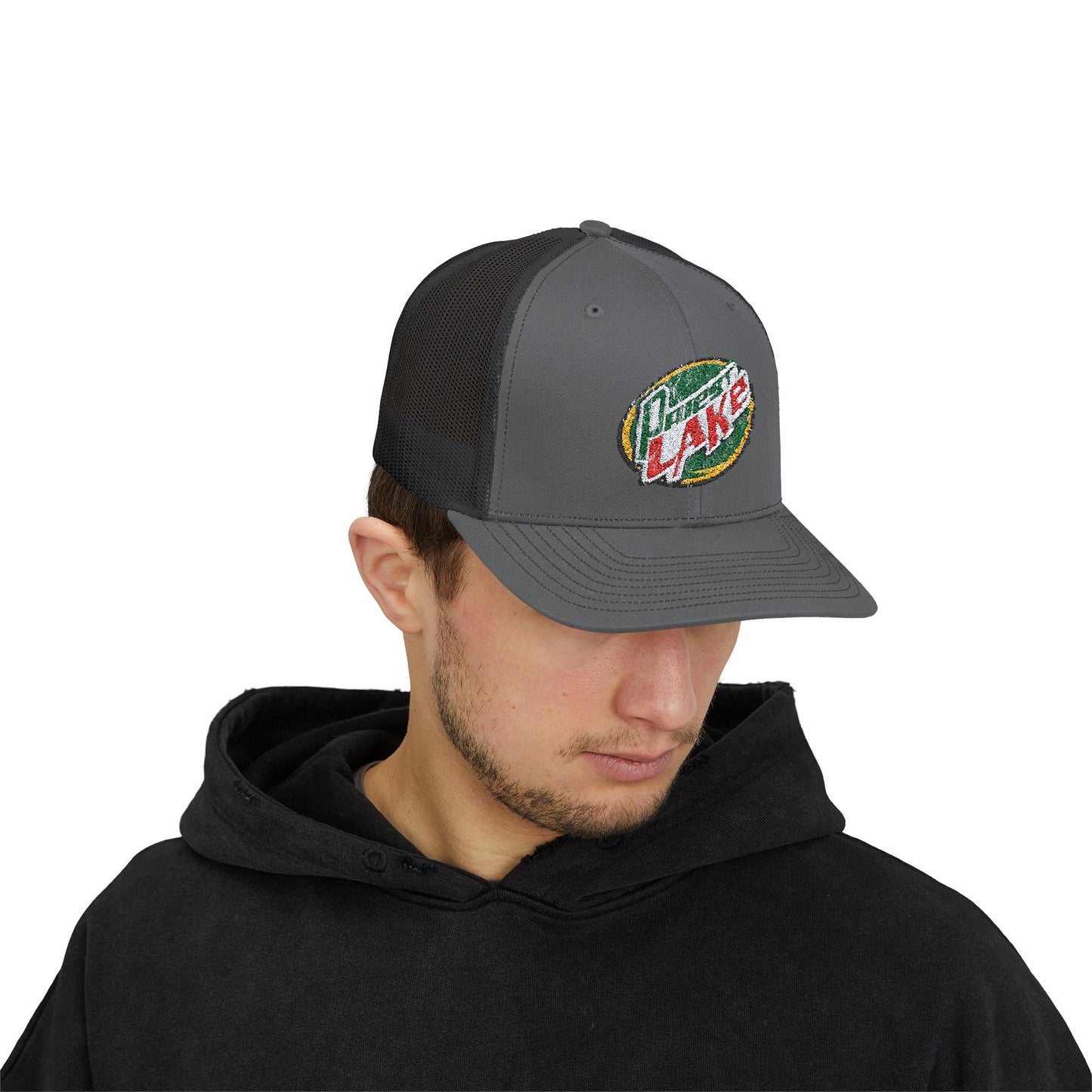 Priest Lake Dew Embroidered Snapback Trucker Cap