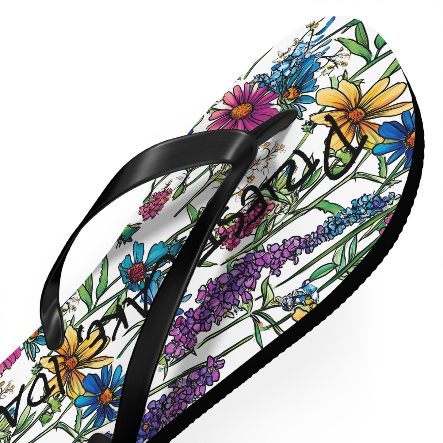 Priest Lake Wildflower Flip Flops