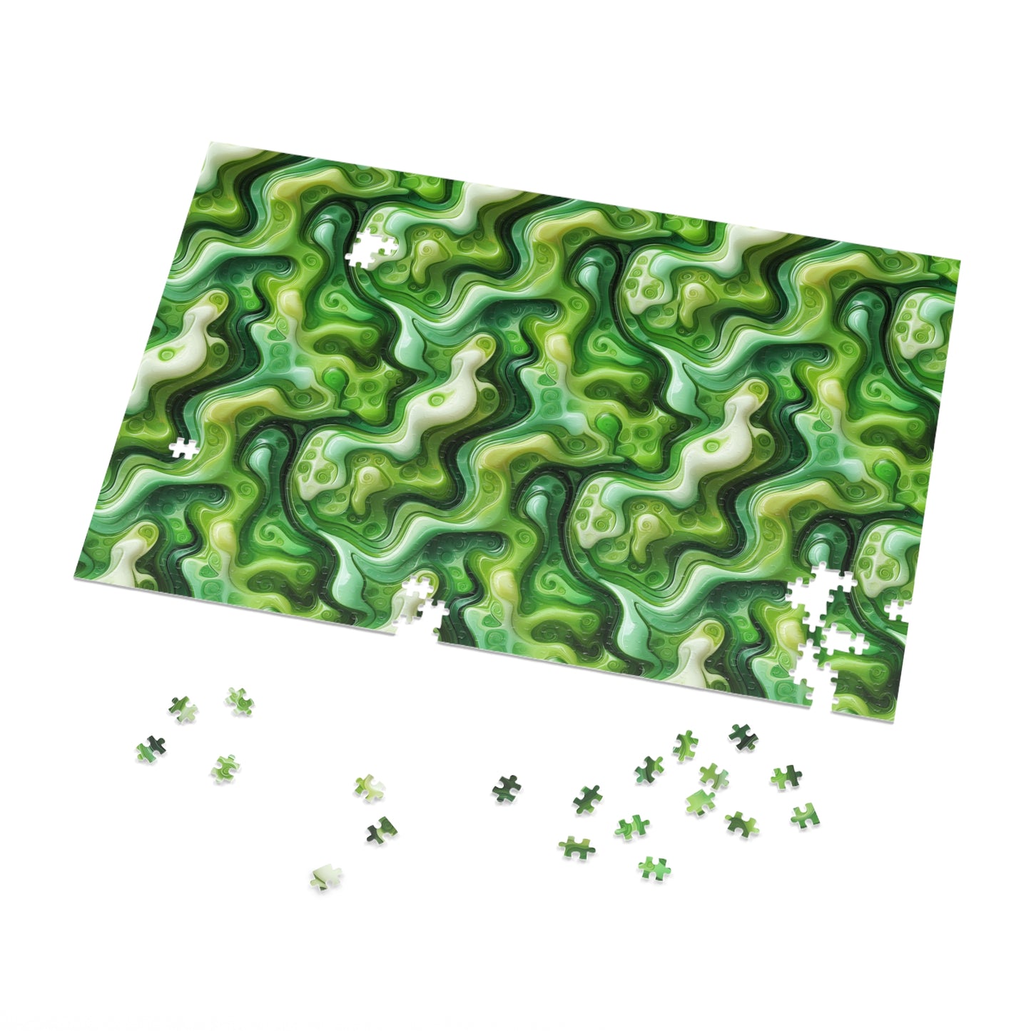 Green Swirlino Jigsaw Puzzle 12