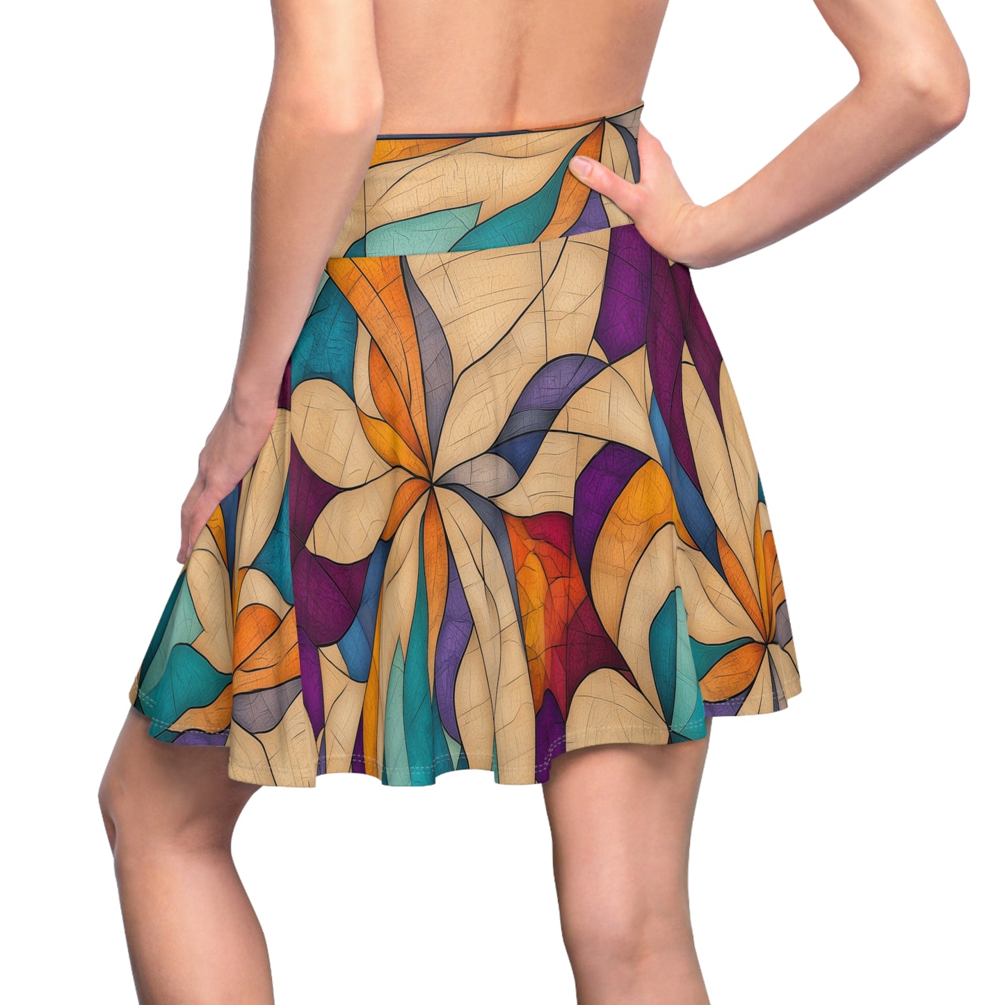 Floral Whirlwind - Skater Skirt