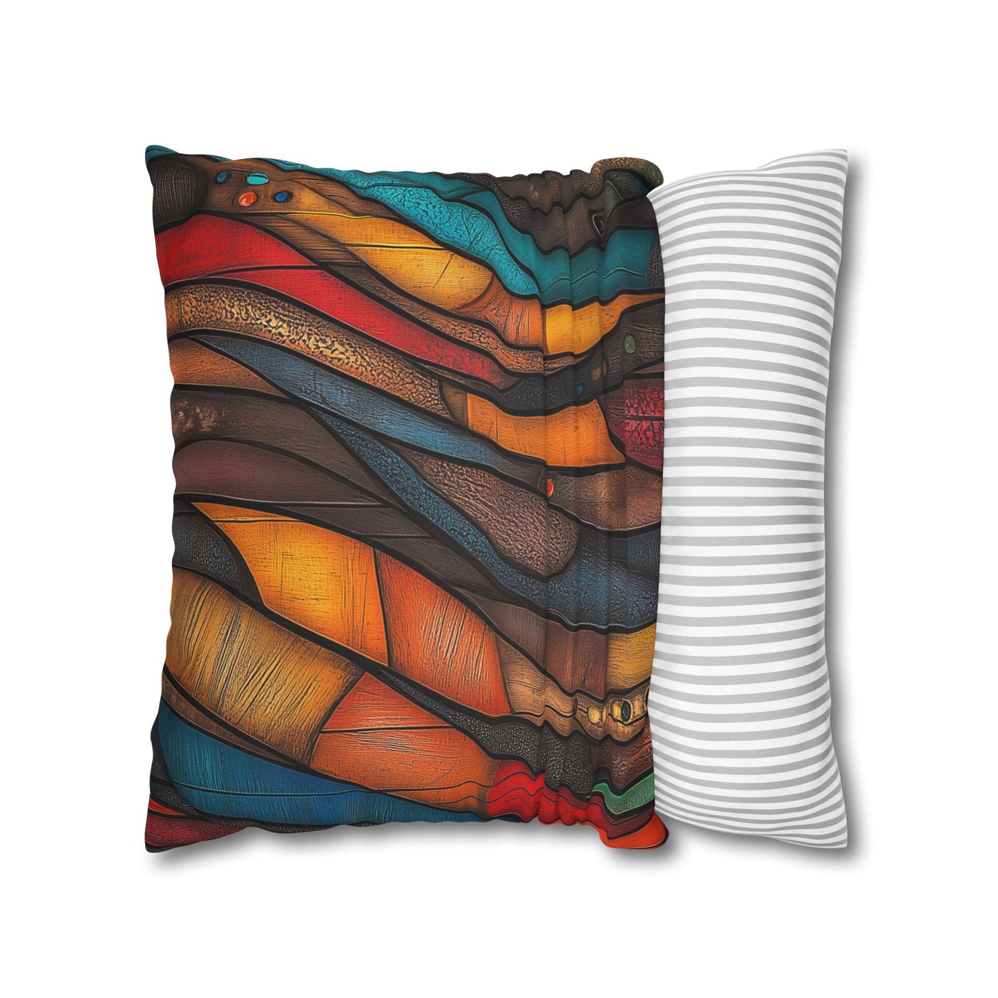 Organic Flow - Square Polyester Pillowcase