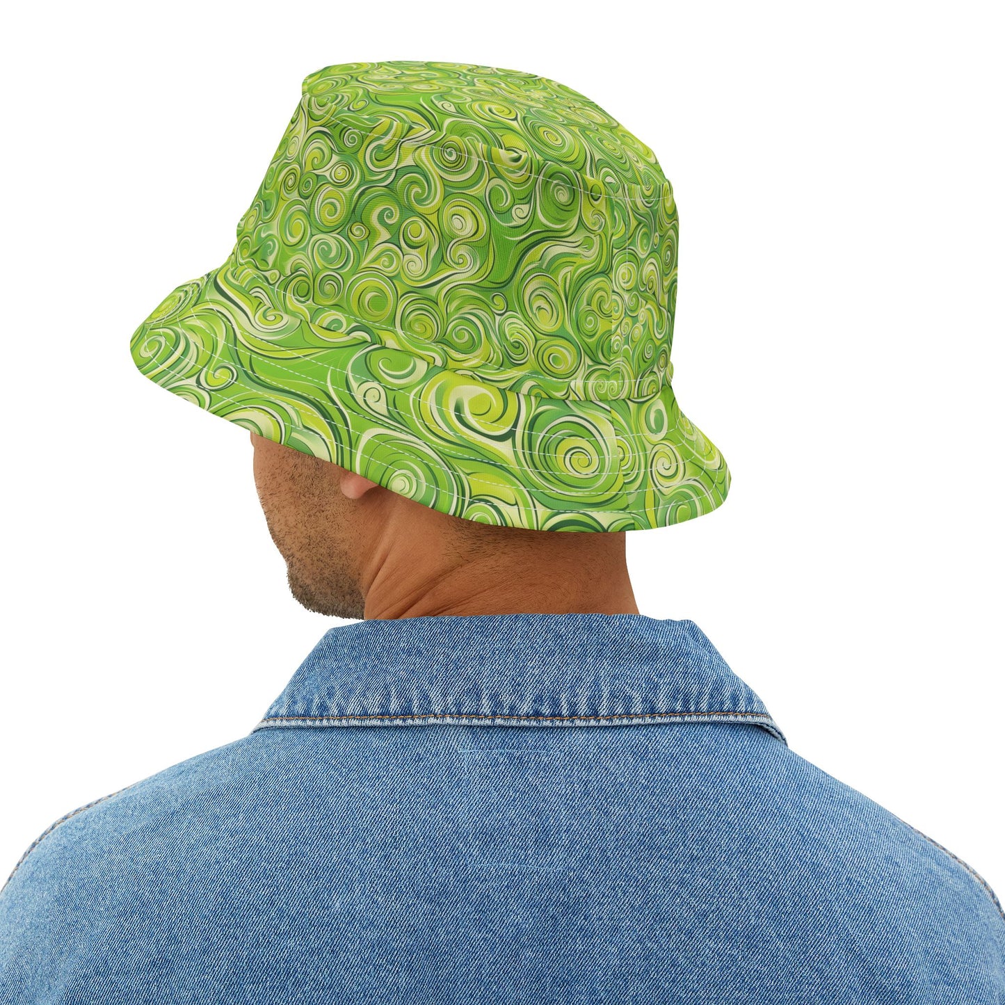 Green Swirlino Bucket Hat