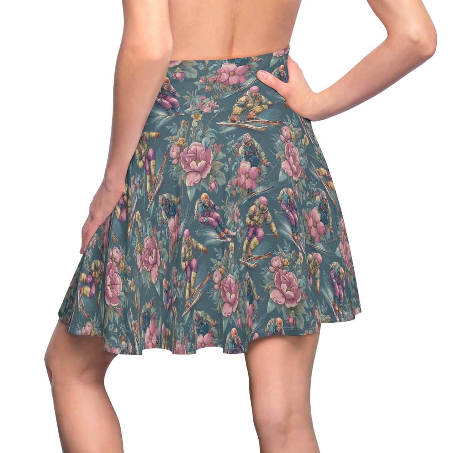 Powder Flower Skater Skirt