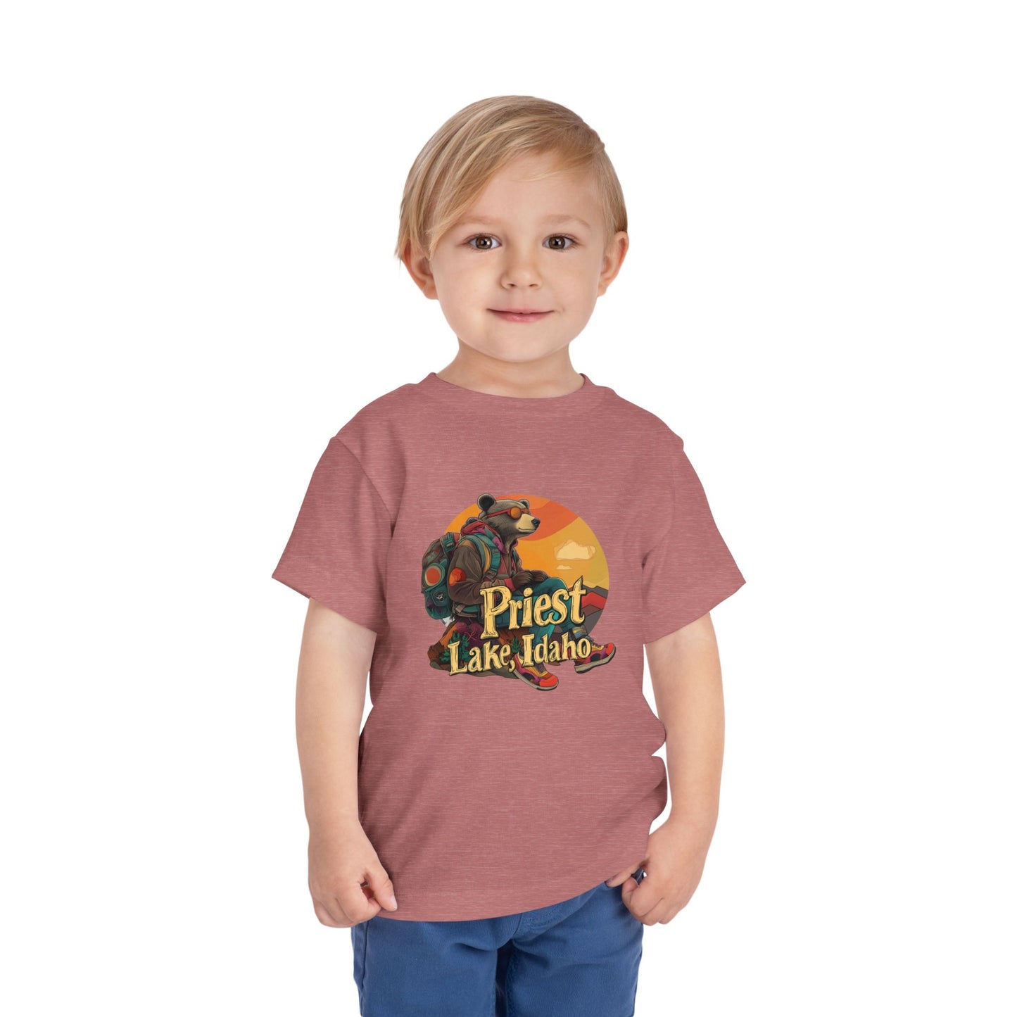 Priest Lake Hiker Bear Toddler Short Sleeve Tee