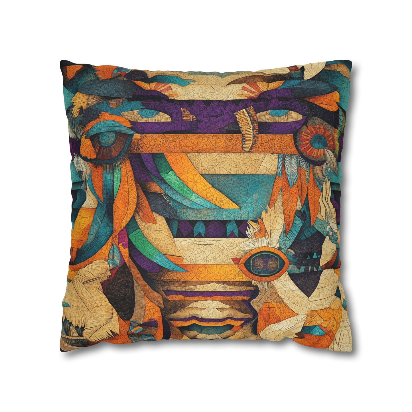 Digital Kaleidoscope- Square Polyester Pillowcase