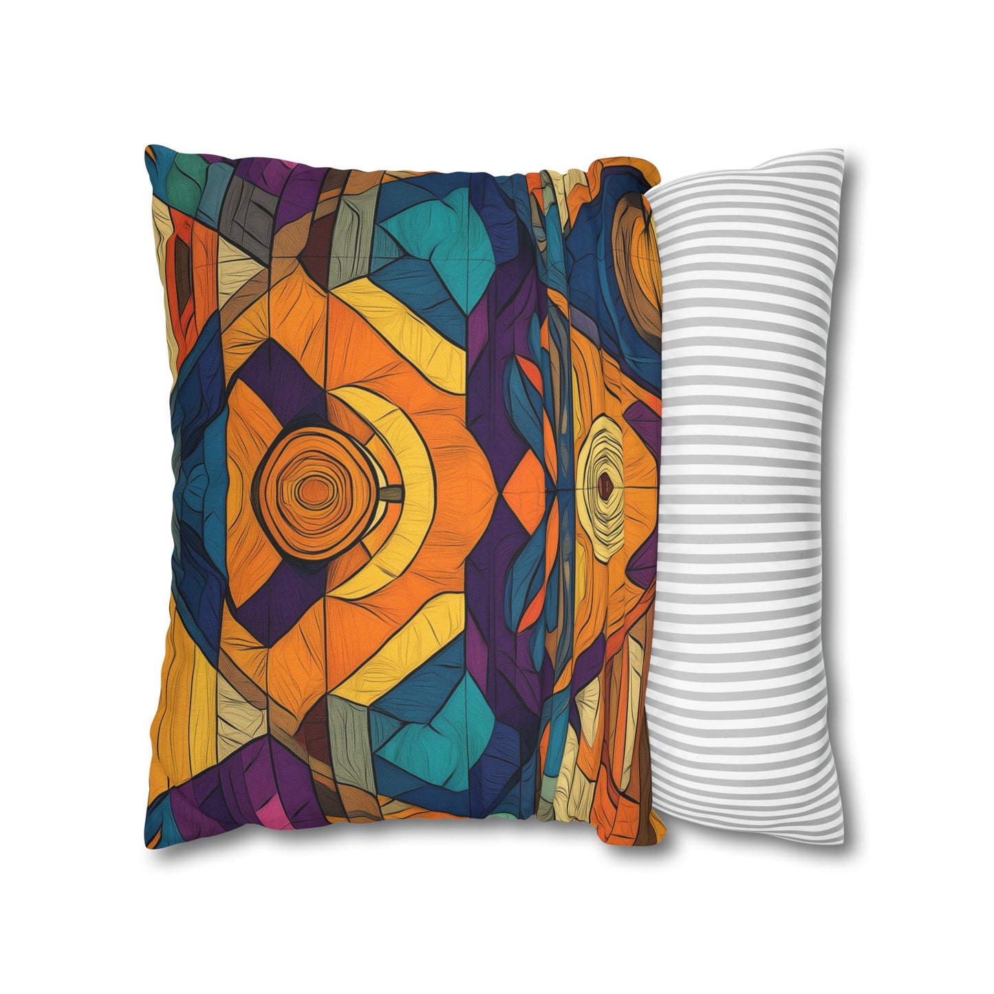 Vibrant Mandala- Square Polyester Pillowcase