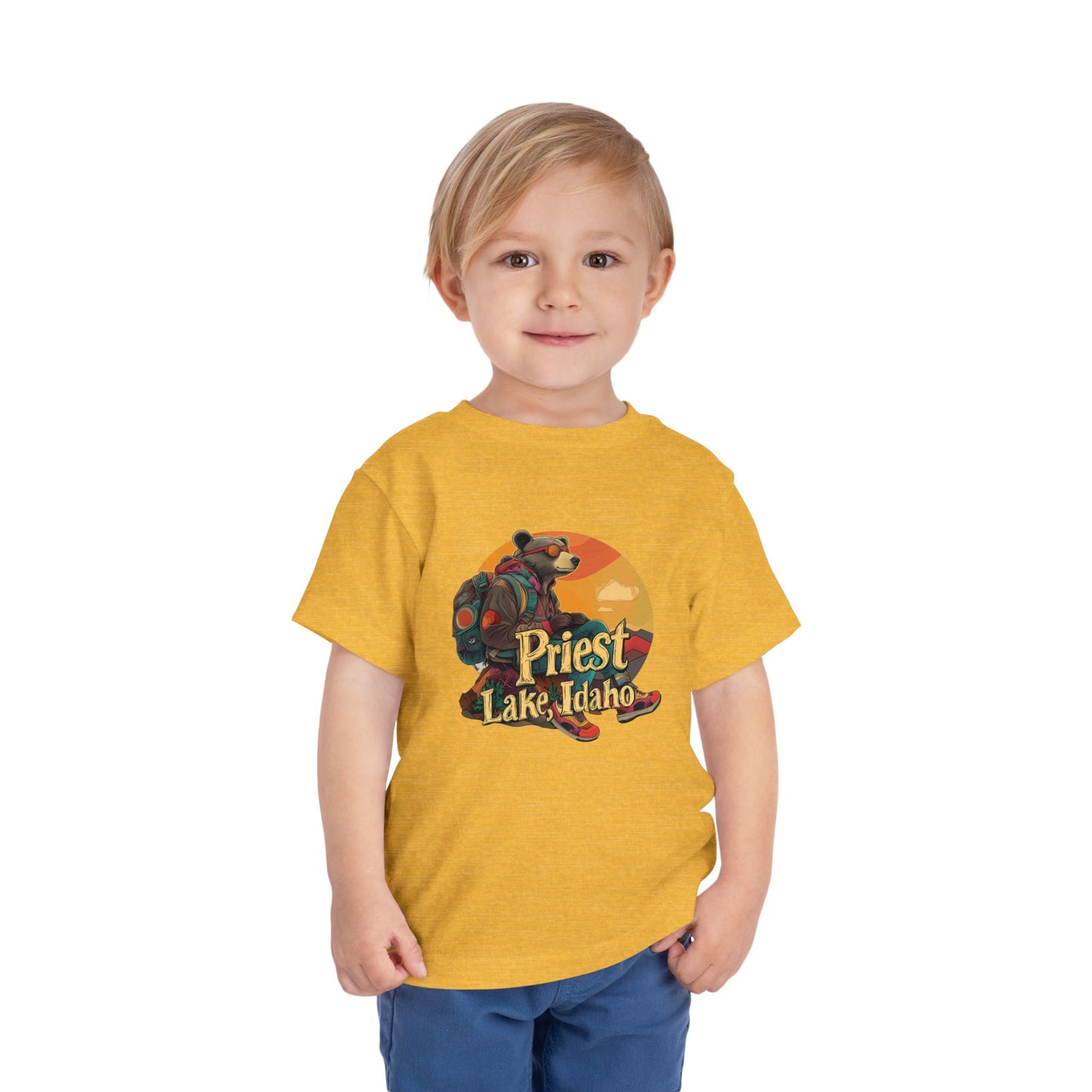 Priest Lake Hiker Bear Toddler Short Sleeve Tee