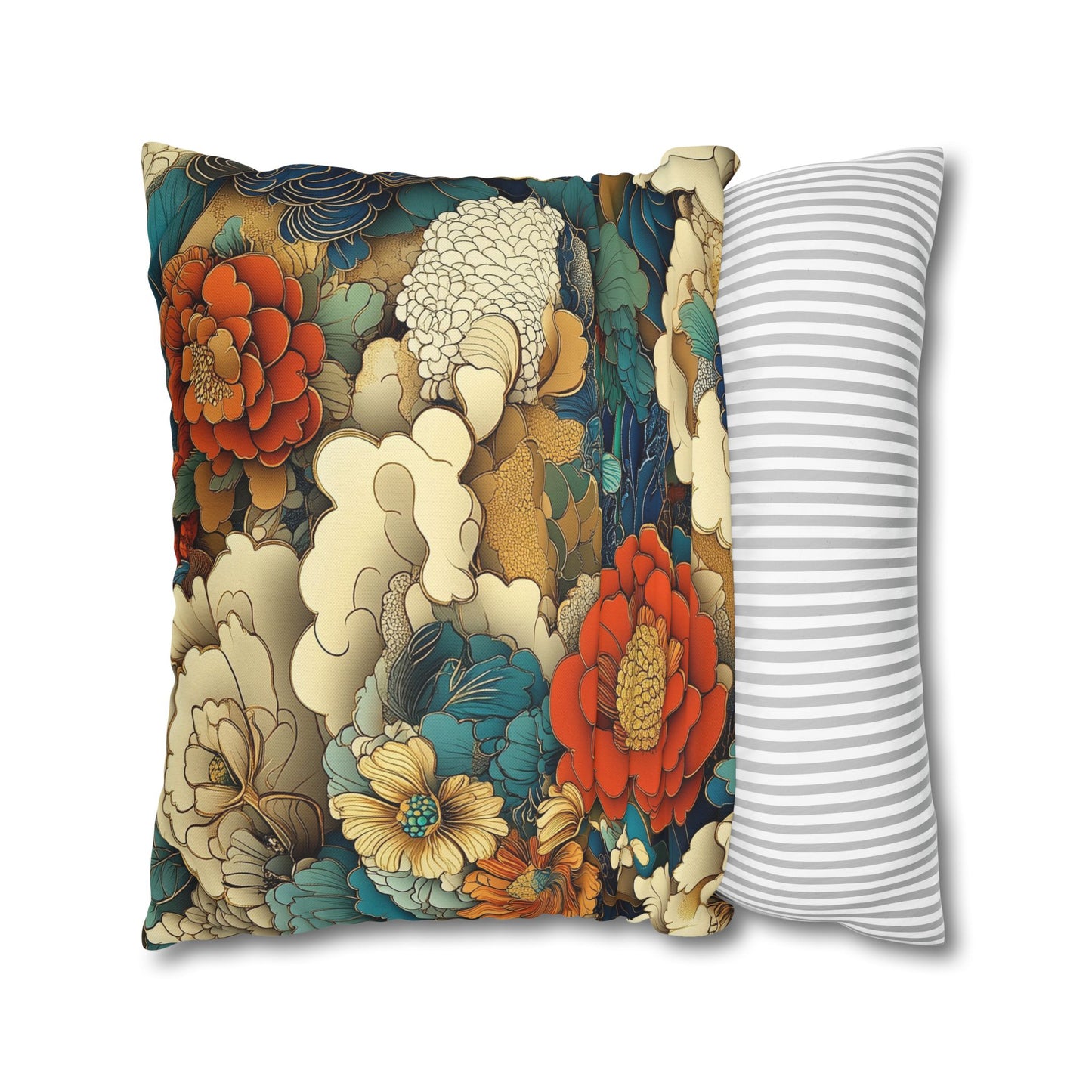 Blooming Elegance - Square Polyester Pillowcase