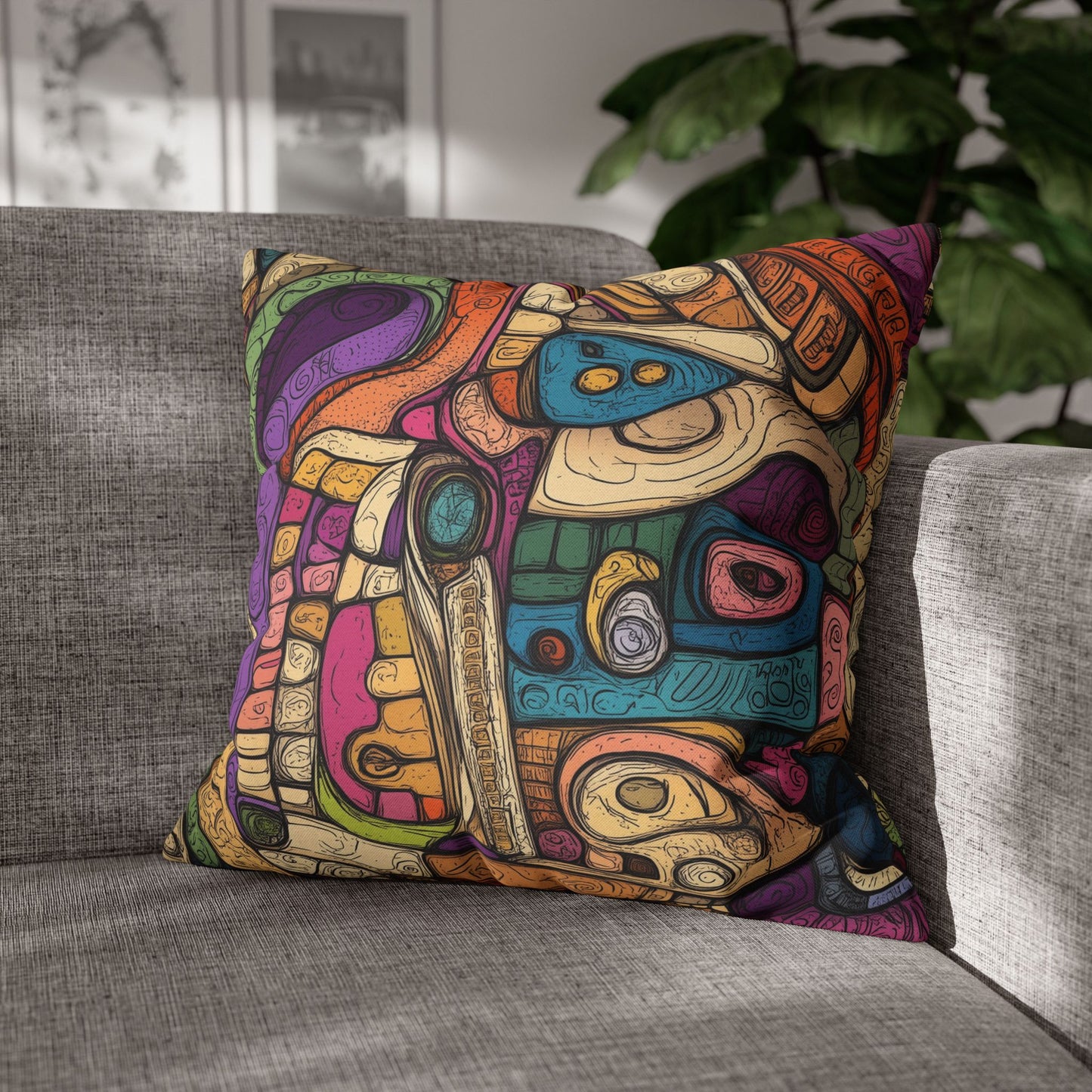 Chromatic Dreams- Square Polyester Pillowcase