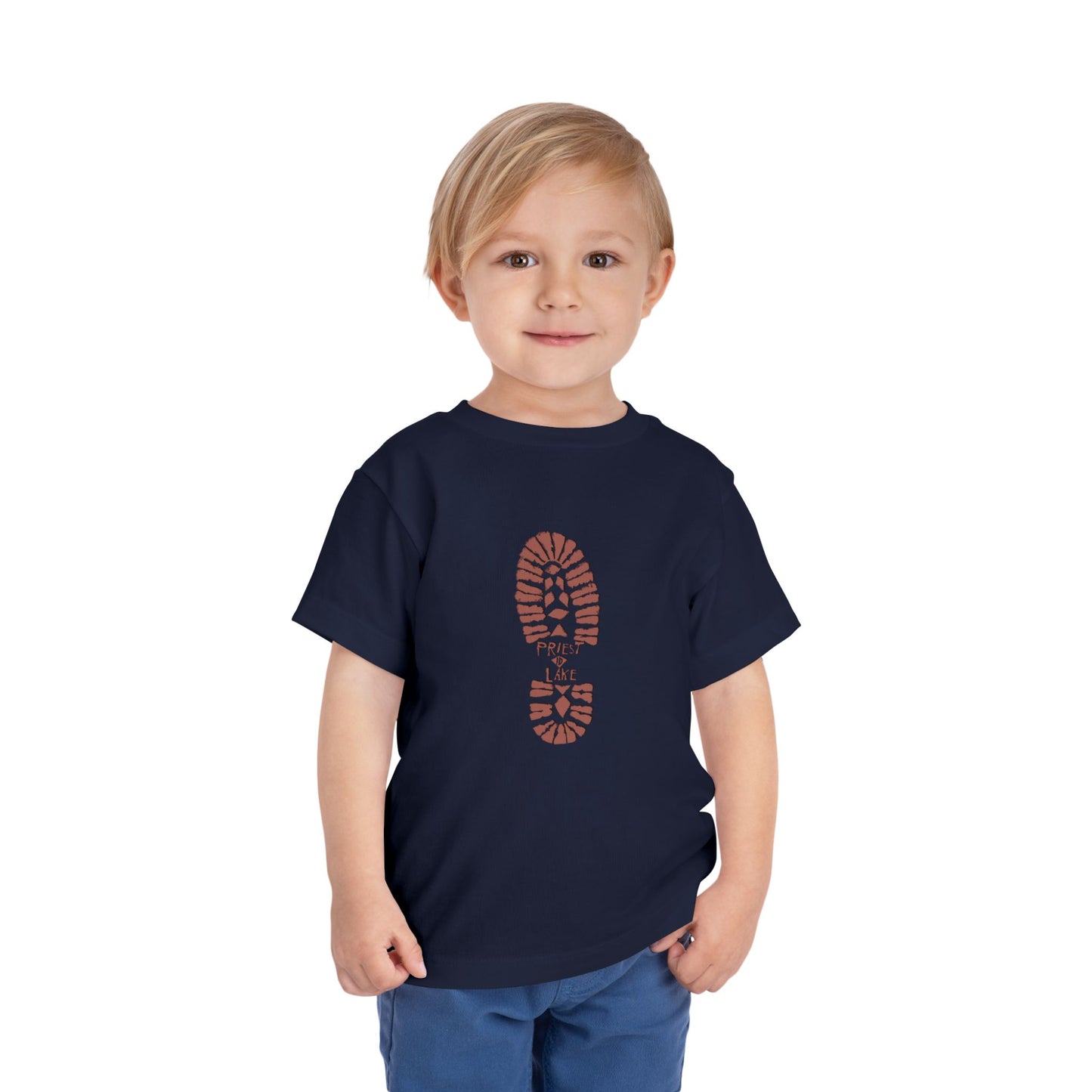 Priest Lake Boot Print Toddler Short Sleeve Tee