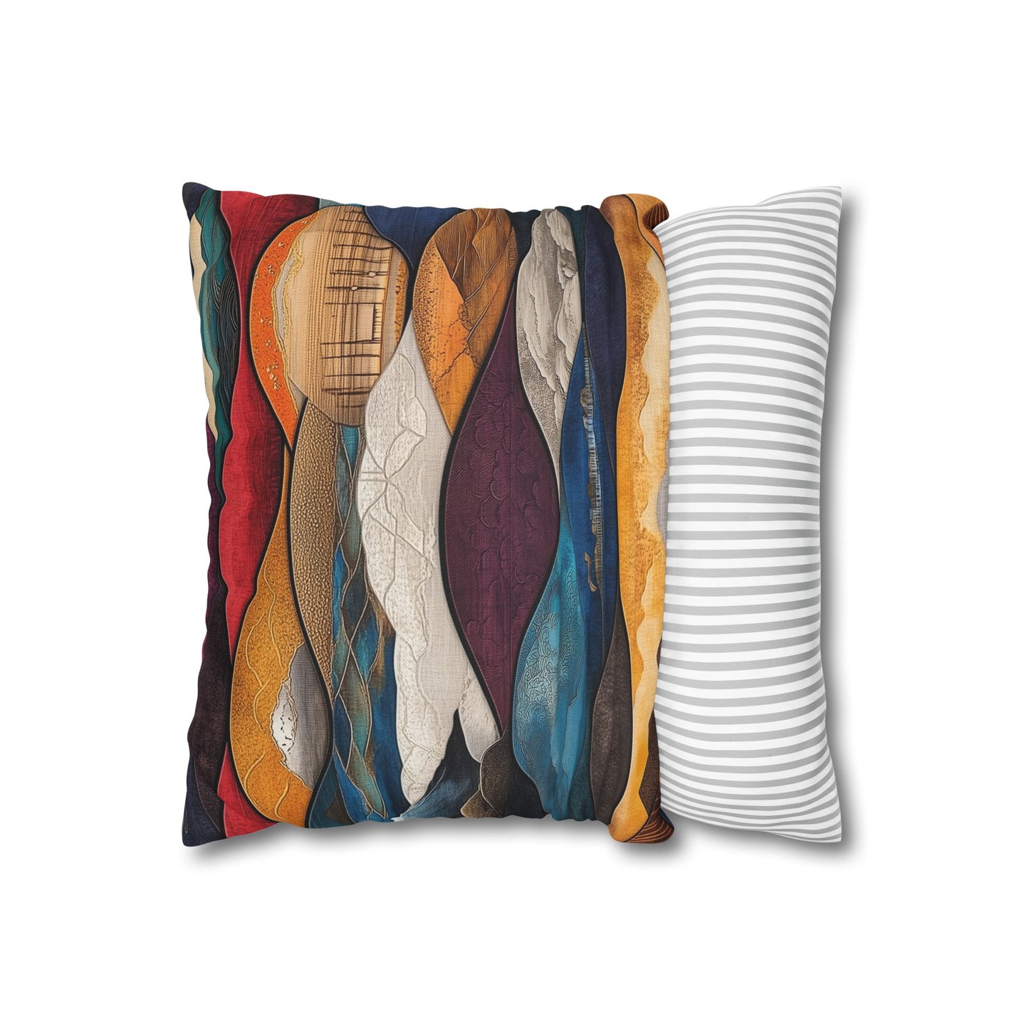 Waves of Color - Square Polyester Pillowcase