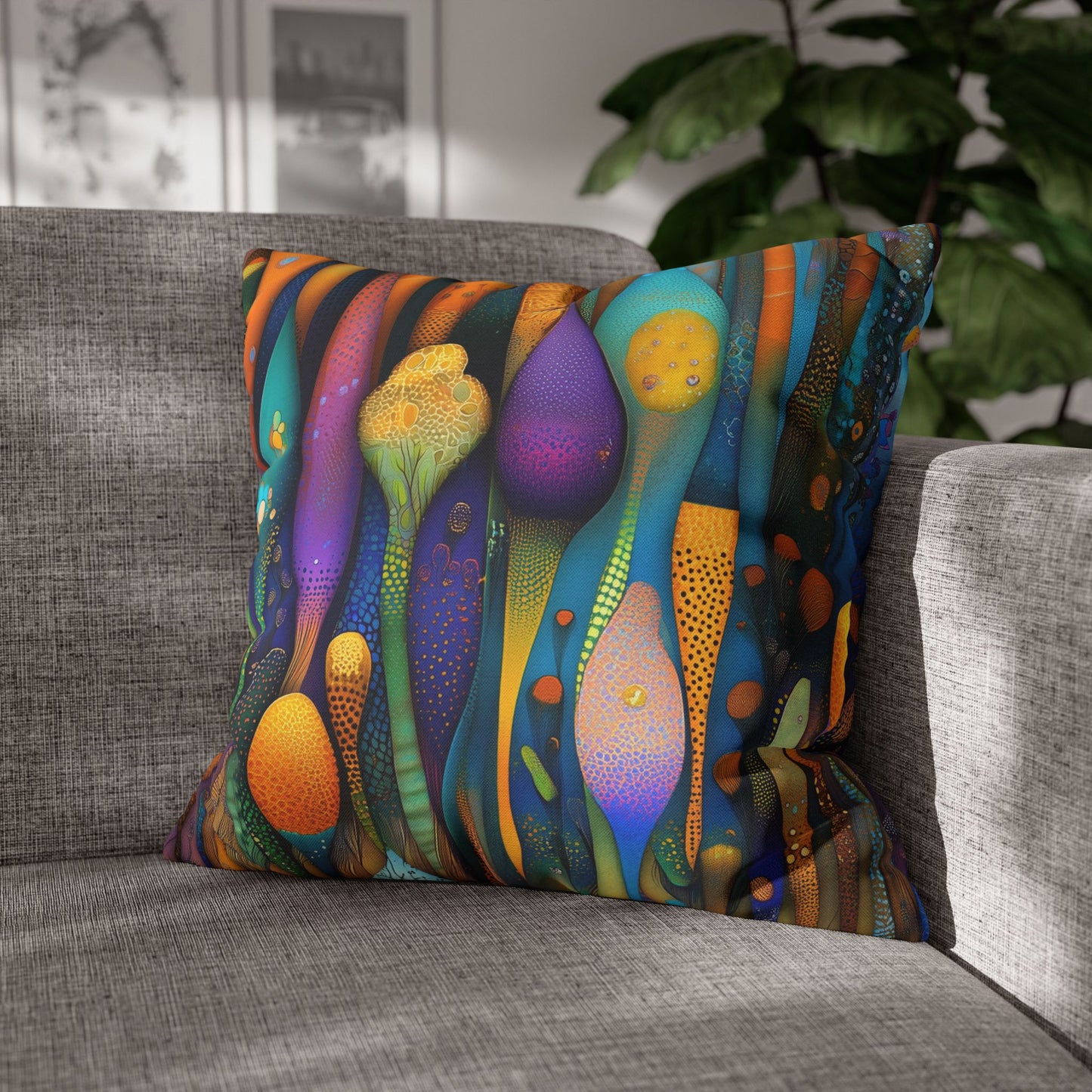 Chromatic Reef- Square Polyester Pillowcase