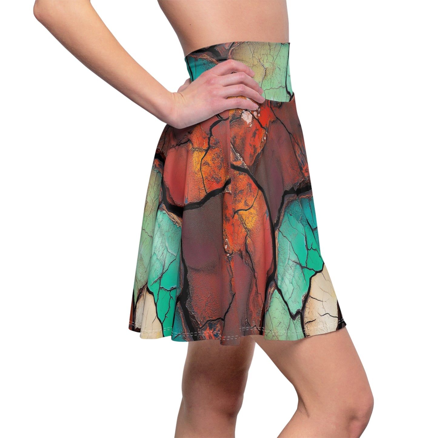 Geological Mosaic Skater Skirt