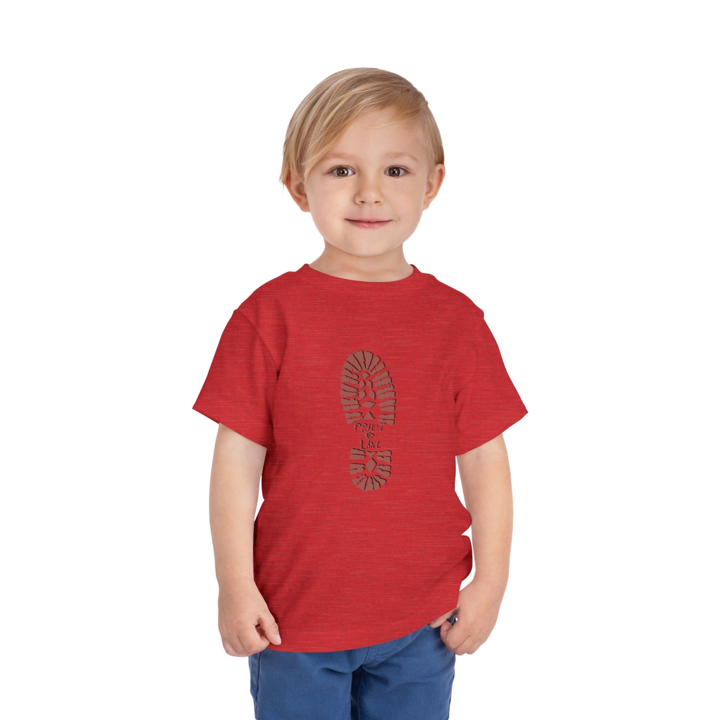 Priest Lake Boot Print Toddler Short Sleeve Tee