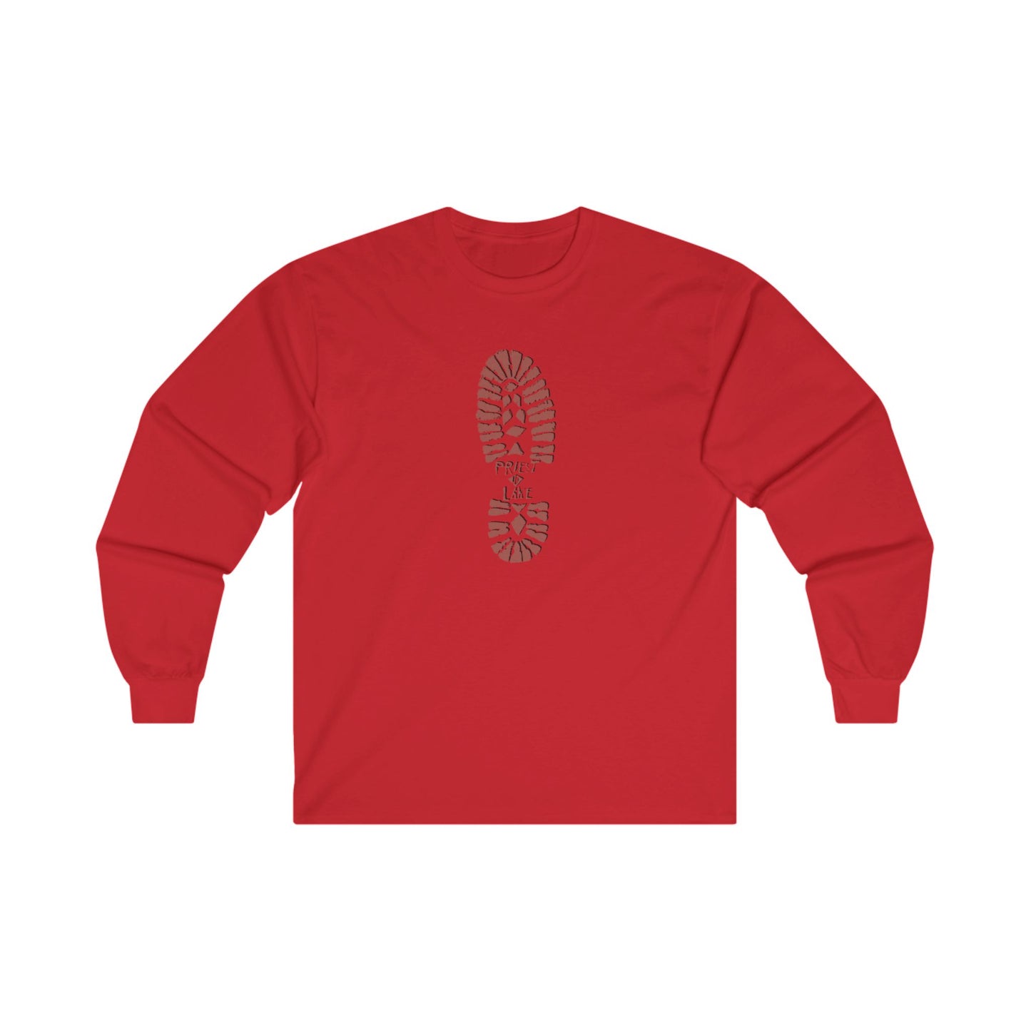 Priest Lake Boot Print - Unisex Ultra Cotton Long Sleeve Tee