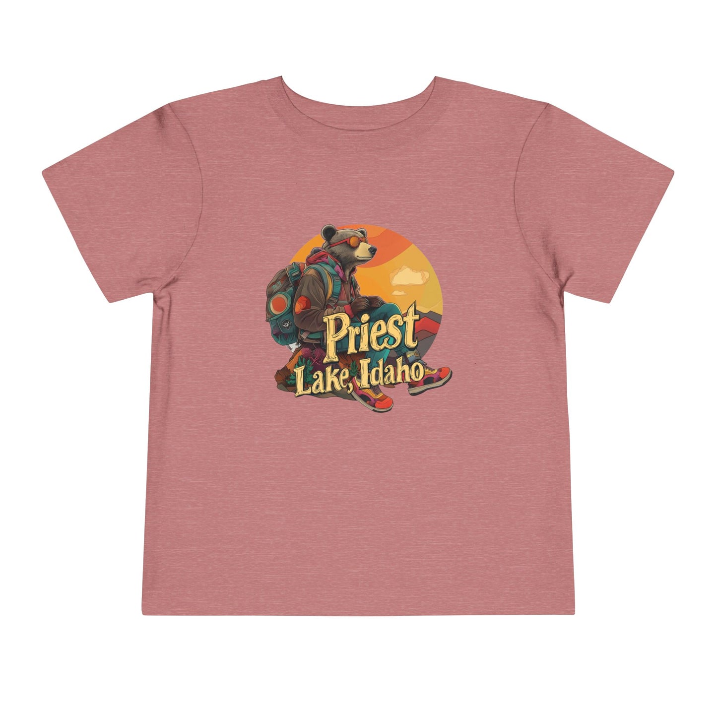 Priest Lake Hiker Bear Toddler Short Sleeve Tee