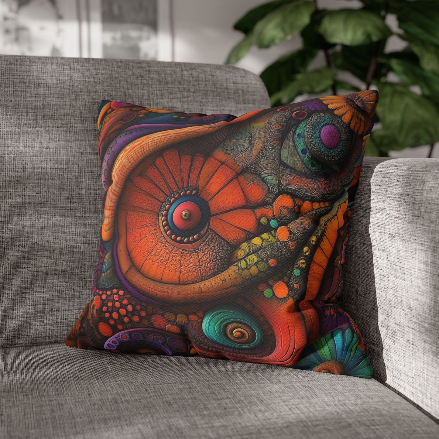 Psychedelic Fusion- Square Polyester Pillowcase