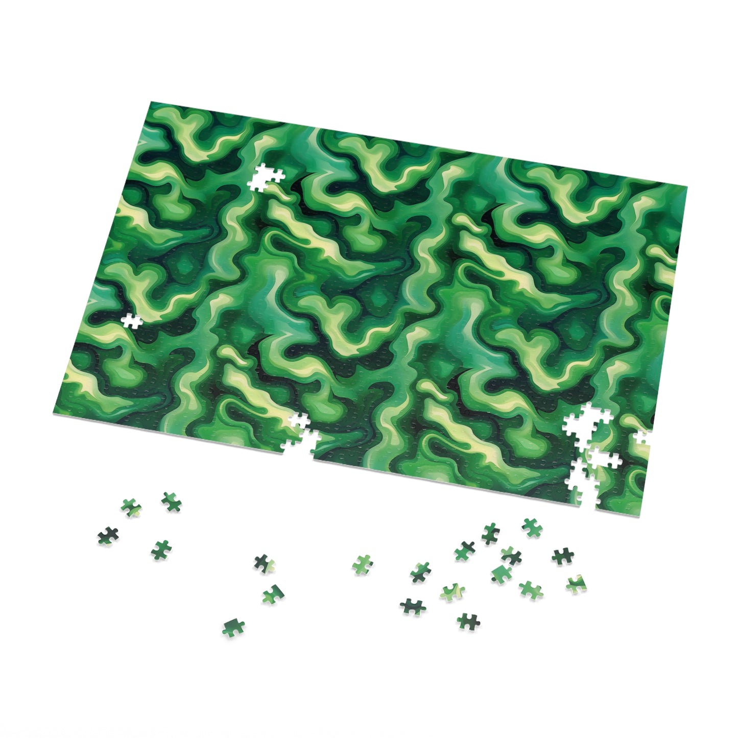 Green Swirlino Jigsaw Puzzle 2