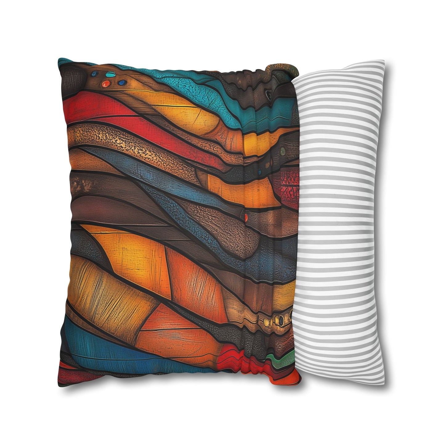 Organic Flow - Square Polyester Pillowcase