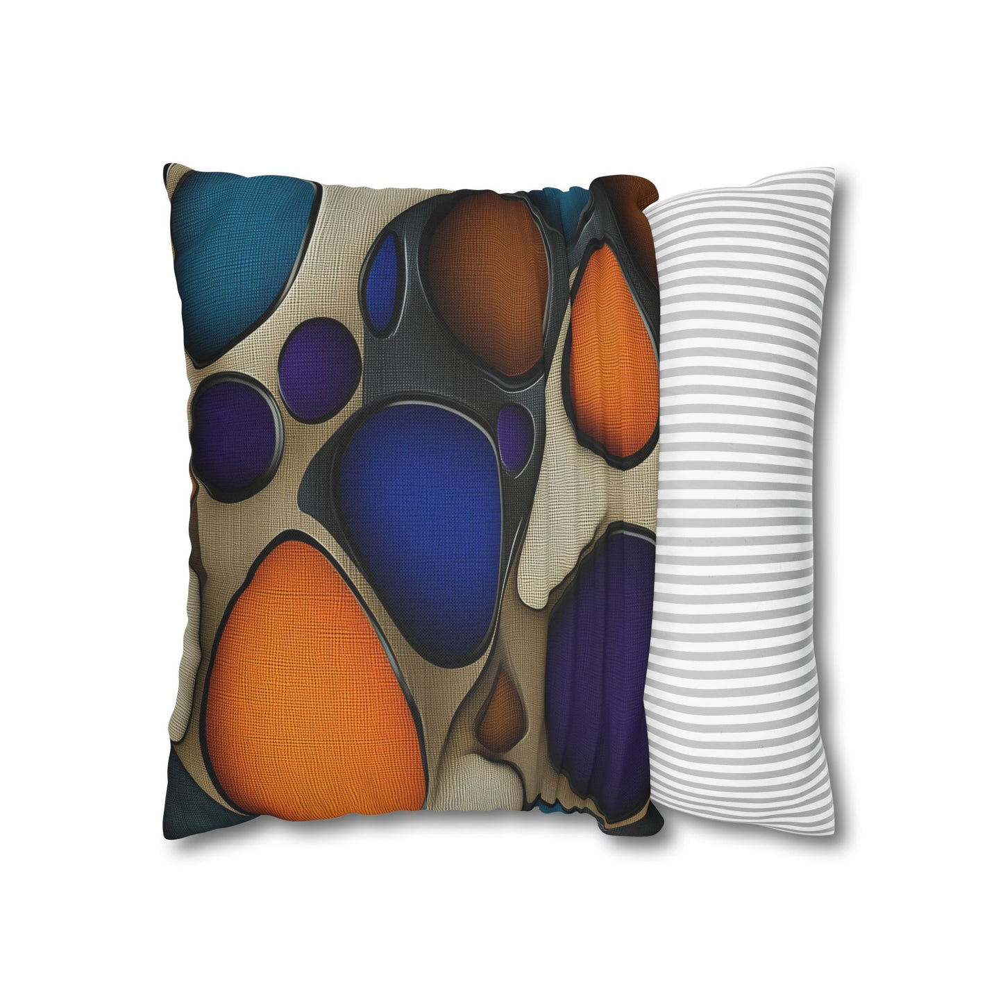 Organic Mosaic- Square Polyester Pillowcase