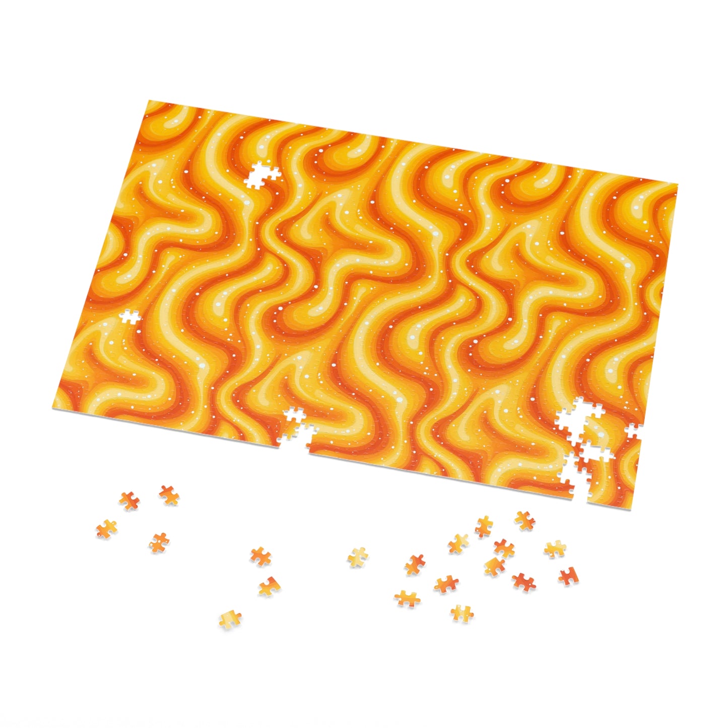 Yellow Swirlino Jigsaw Puzzle 3
