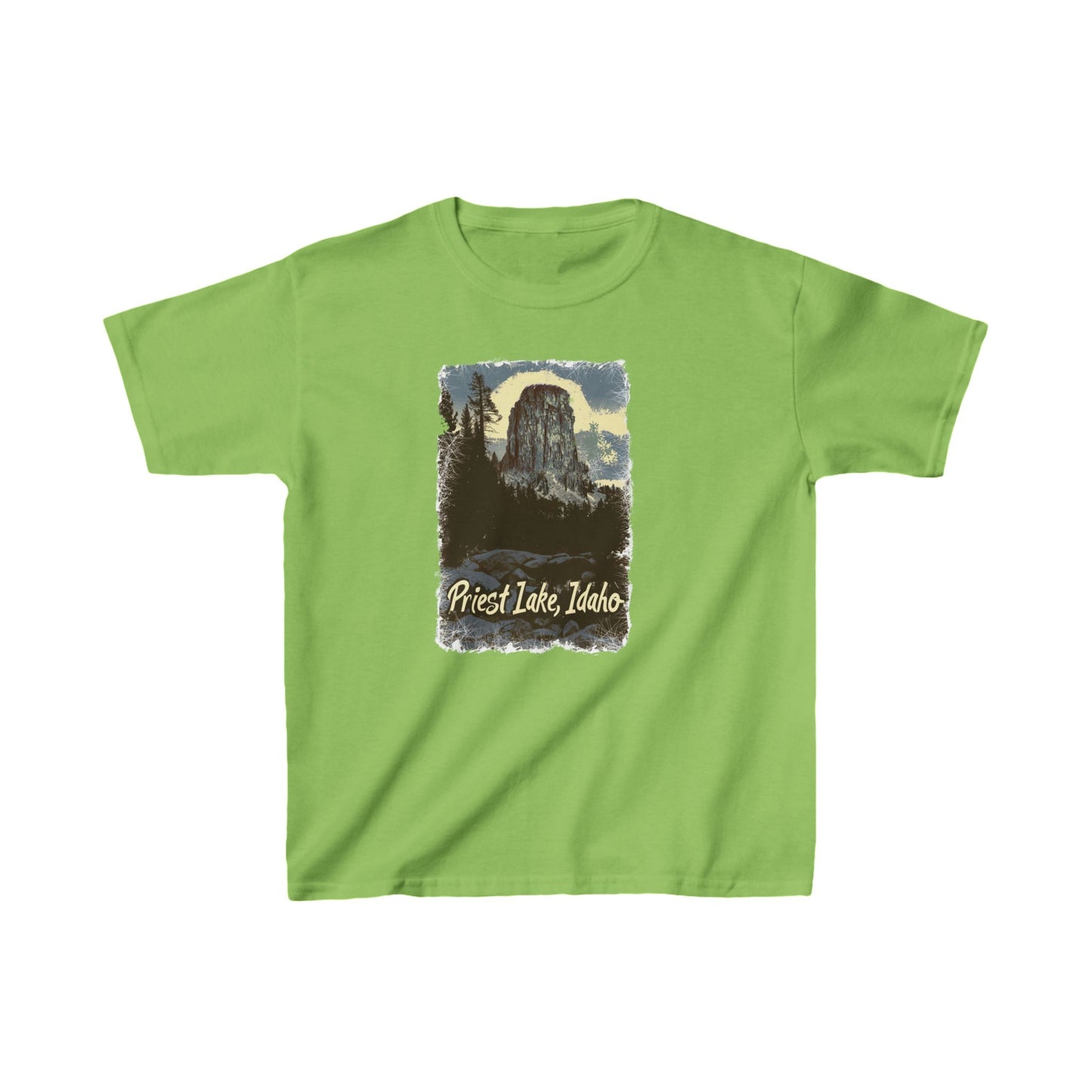 Priest Lake, Idaho Chimney Rock Kids T-shirt