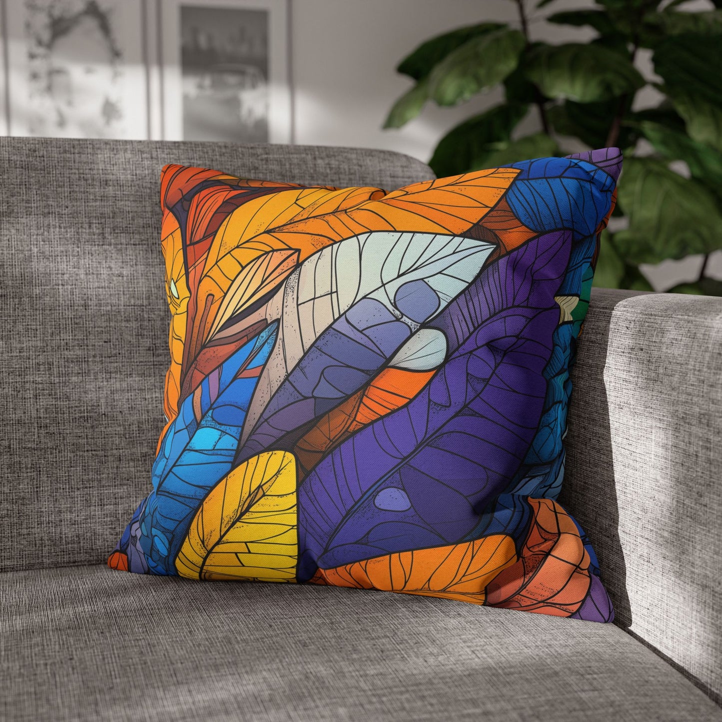 Autumn Kaleidoscope- Square Polyester Pillowcase