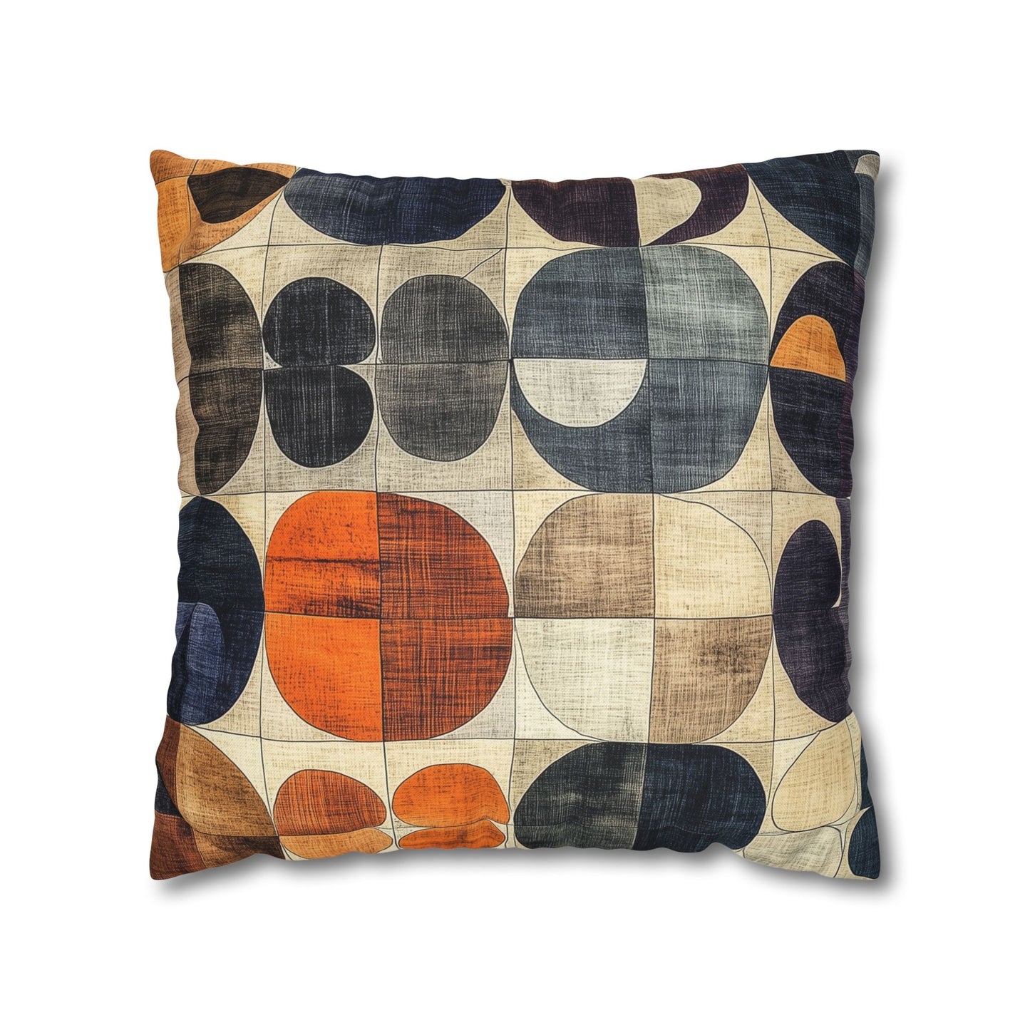 Earthy Abstract- Square Polyester Pillowcase