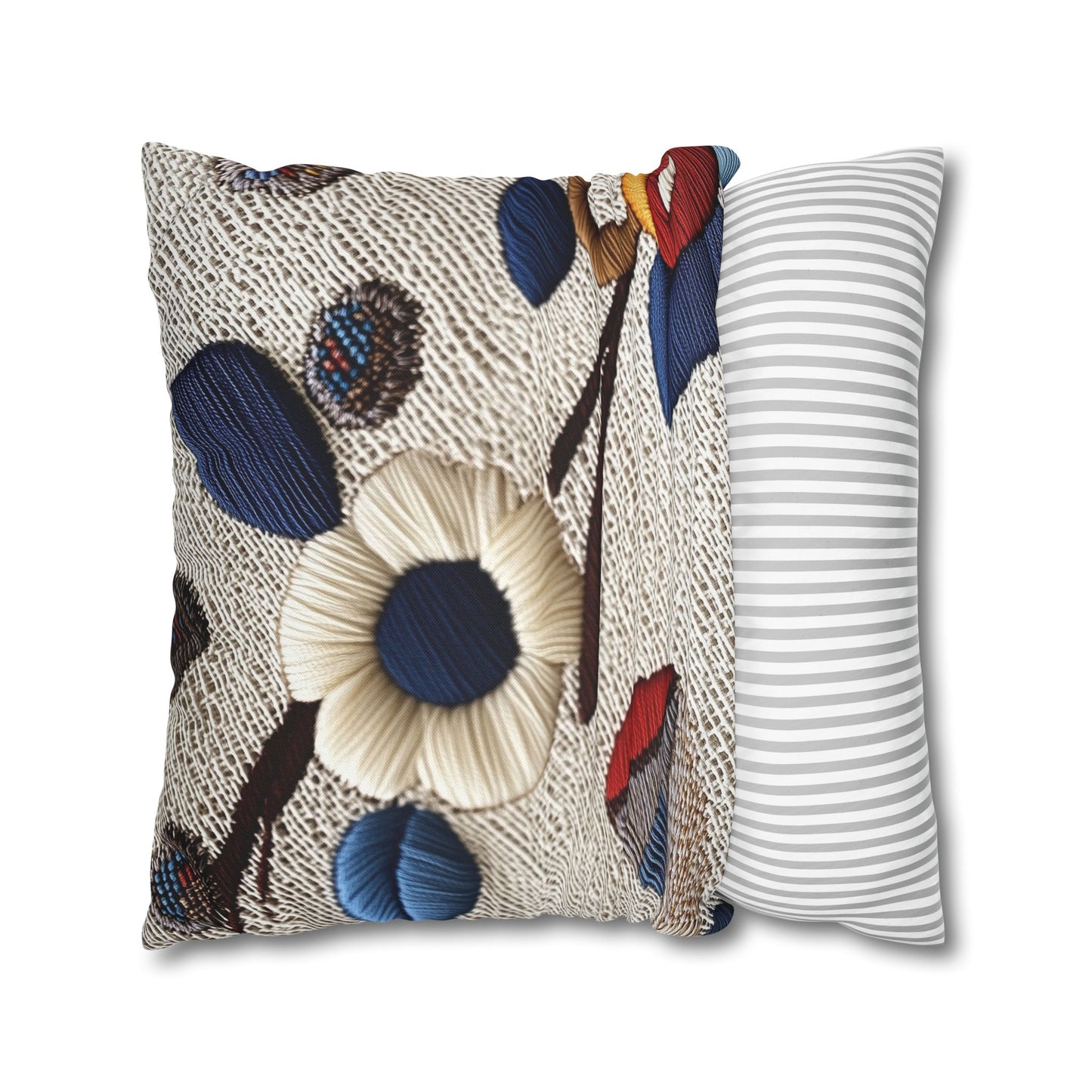 Floral Delight - Square Polyester Pillowcase
