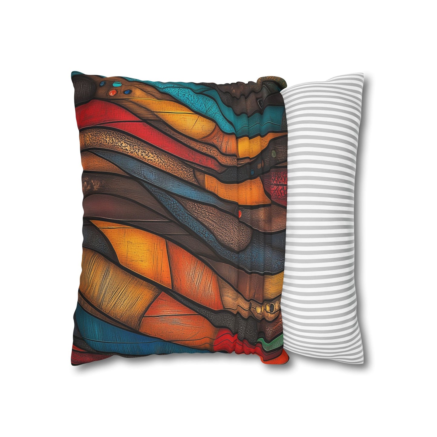 Organic Flow - Square Polyester Pillowcase