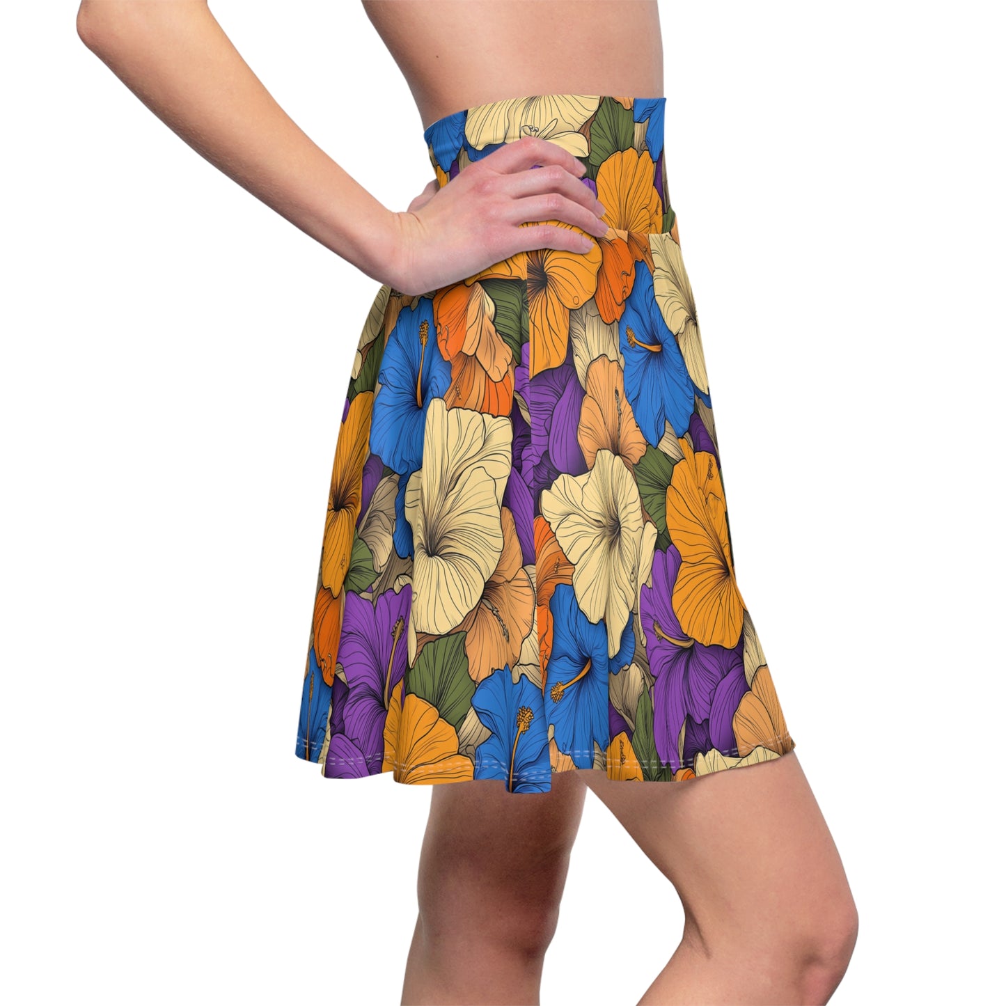 Tropical Hibiscus Bloom - Skater Skirt