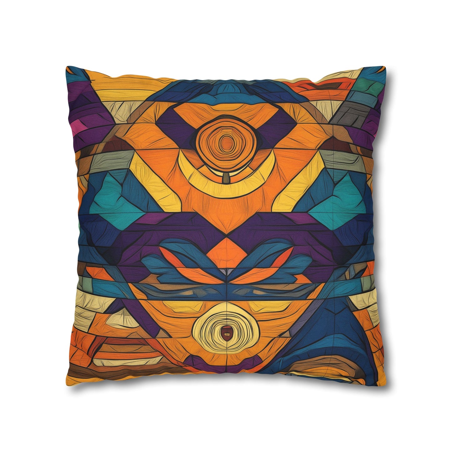 Vibrant Mandala- Square Polyester Pillowcase